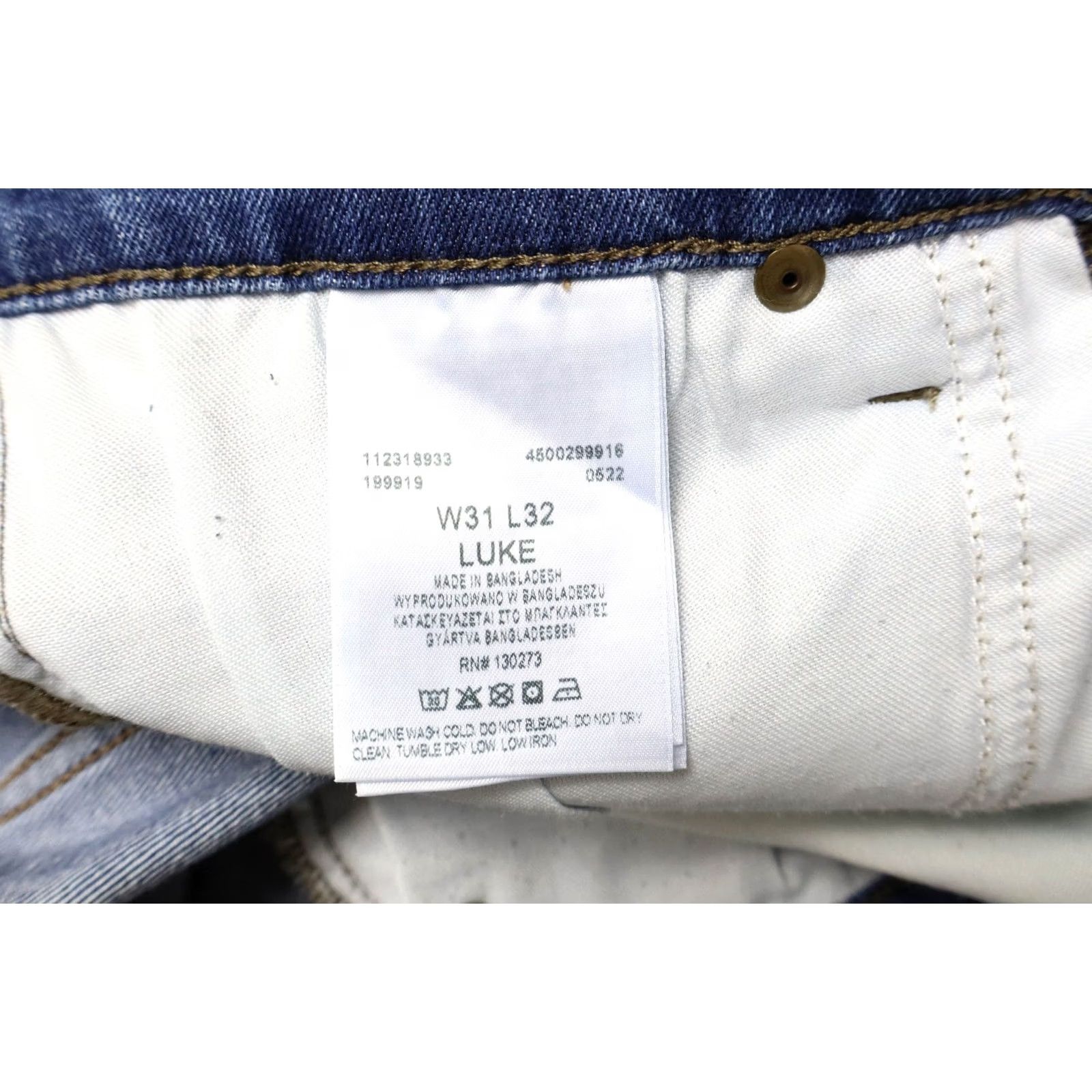 Lee LEE Luke Jeans Slim Mens W31/L32 Blue Denim Zip Fly Stretchy Size US 31 - 5 Thumbnail