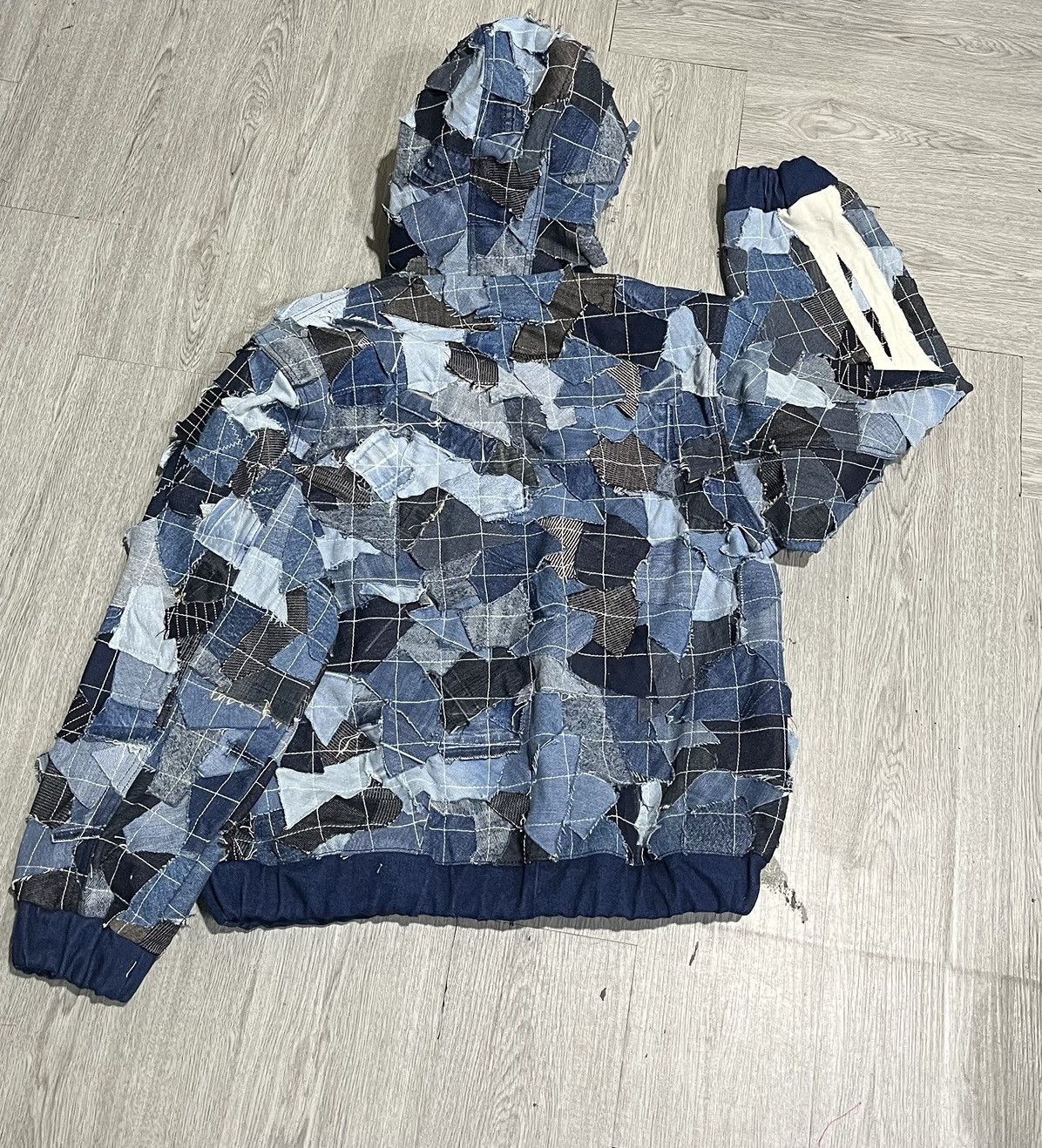 Japanese Brand Kapital Style Boro Sashiko Skeleton Zip Denim Jacket Size US L / EU 52-54 / 3 - 2 Thumbnail
