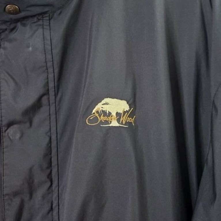 Footjoy FootJoy Windbreaker Jacket Mens XL Black Solid Polyester Pockets Lined Snapped Casual Golf Size US XL / EU 56 / 4 - 3 Thumbnail