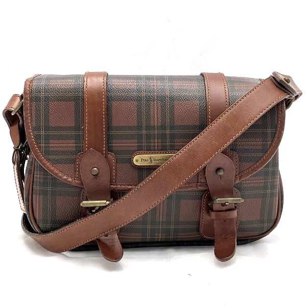 Other Other Ralph Lauren Checkered Crossbody Bag Leather Crossbody Bag in Good Condition Size ONE SIZE - 1 Thumbnail