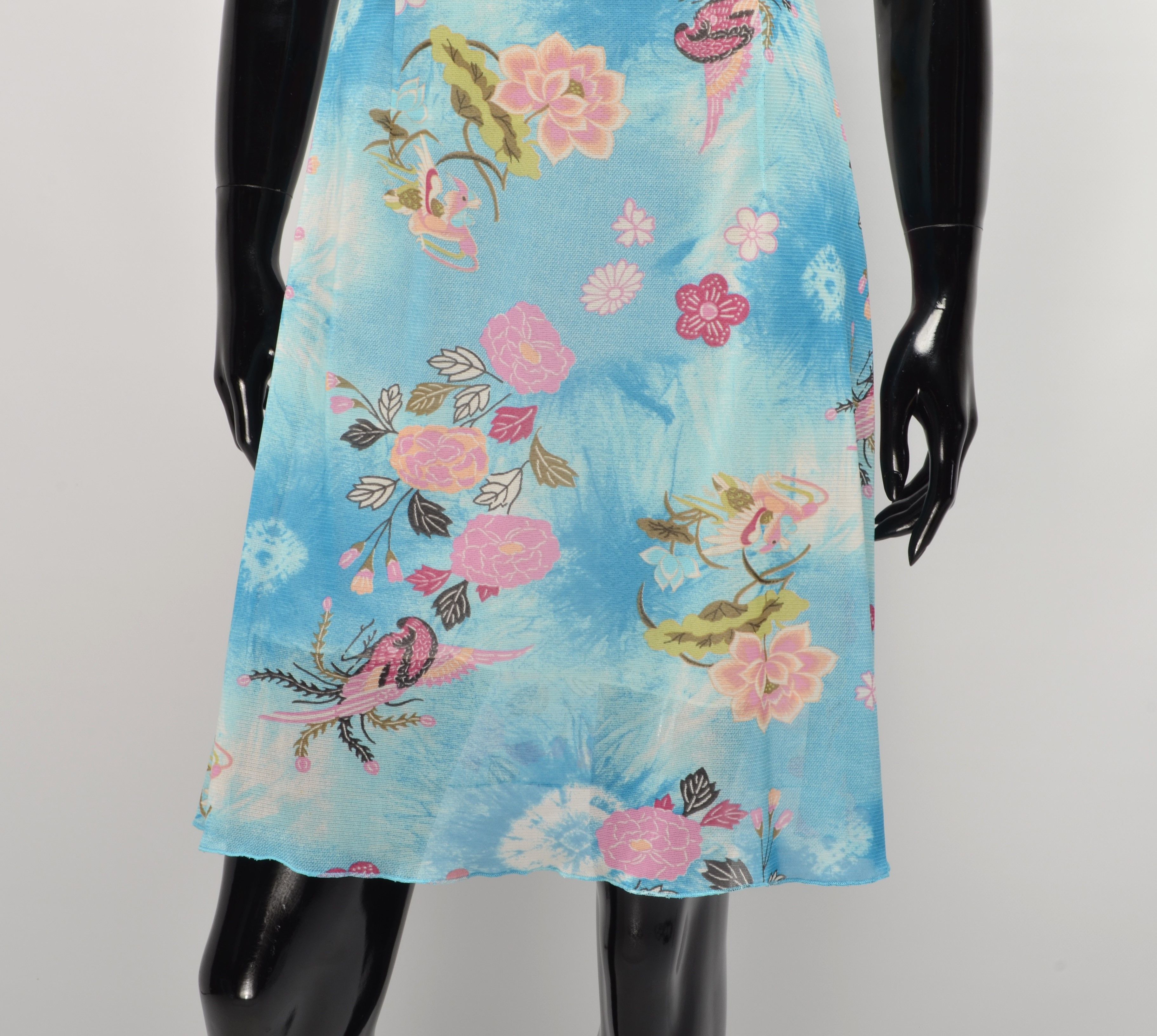 Vintage Vintage Just Me Mesh Printed Sleep Dress Size M / US 6-8 / IT 42-44 - 3 Thumbnail
