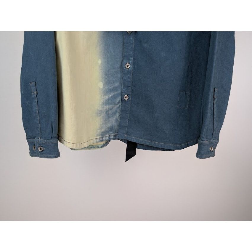 Rick Owens Drkshdw o1rshd1 Denim Outershirt Toothpaste Degrade in Blue Size US XL / EU 56 / 4 - 4 Thumbnail