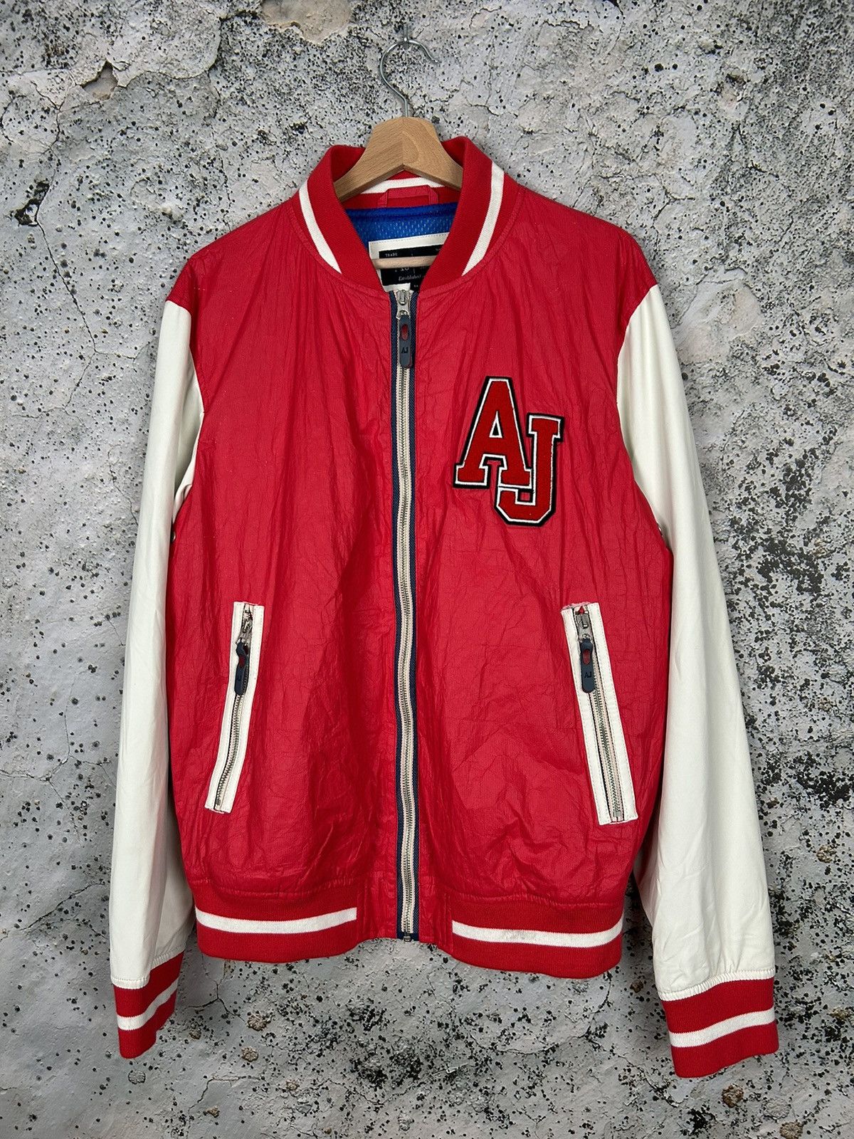 Armani Vintage Armani Jeans Varsity Bomber Jacket Avant-garde Y2K Size US L / EU 52-54 / 3 - 1 Thumbnail