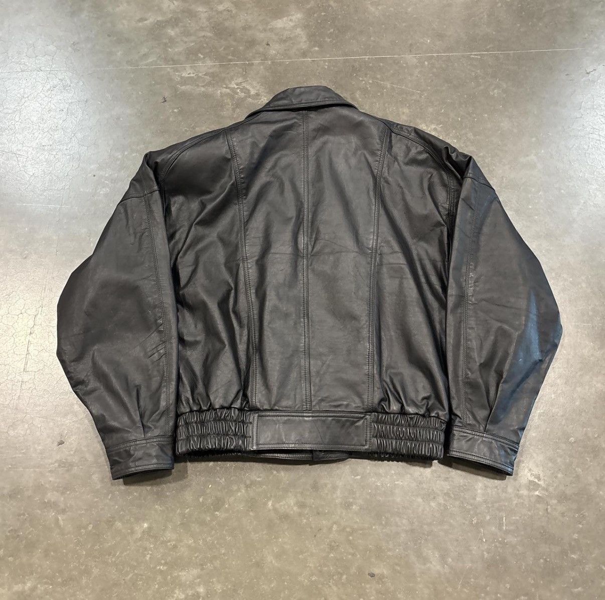 Japanese Brand × Vintage Black Leather Bomber Jacket Size US M / EU 48-50 / 2 - 2 Thumbnail