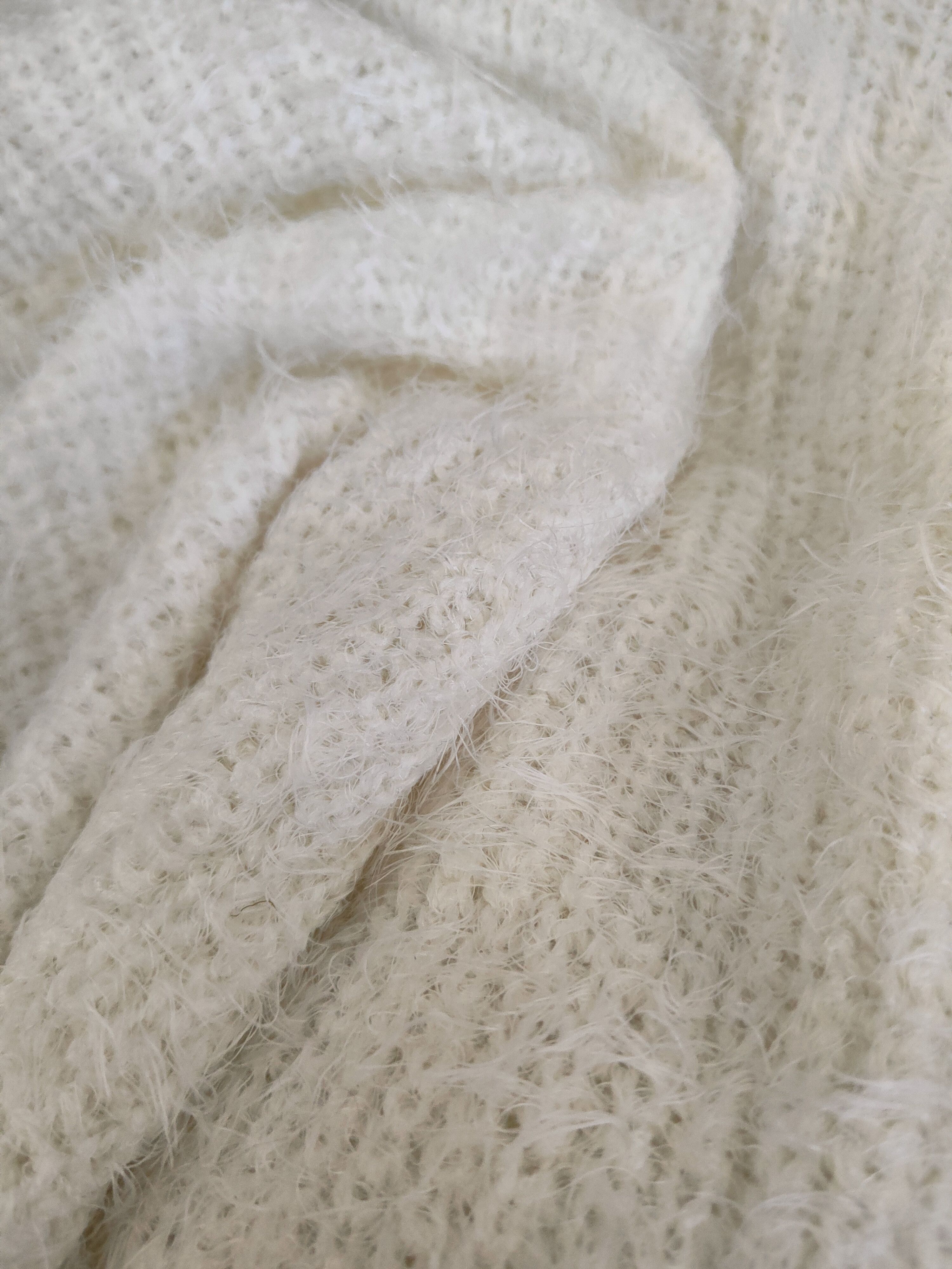 Japanese Brand DL Emsexcite White Fur shaggy Mohair Knitwear #46-1000 Size M / US 6-8 / IT 42-44 - 11 Thumbnail