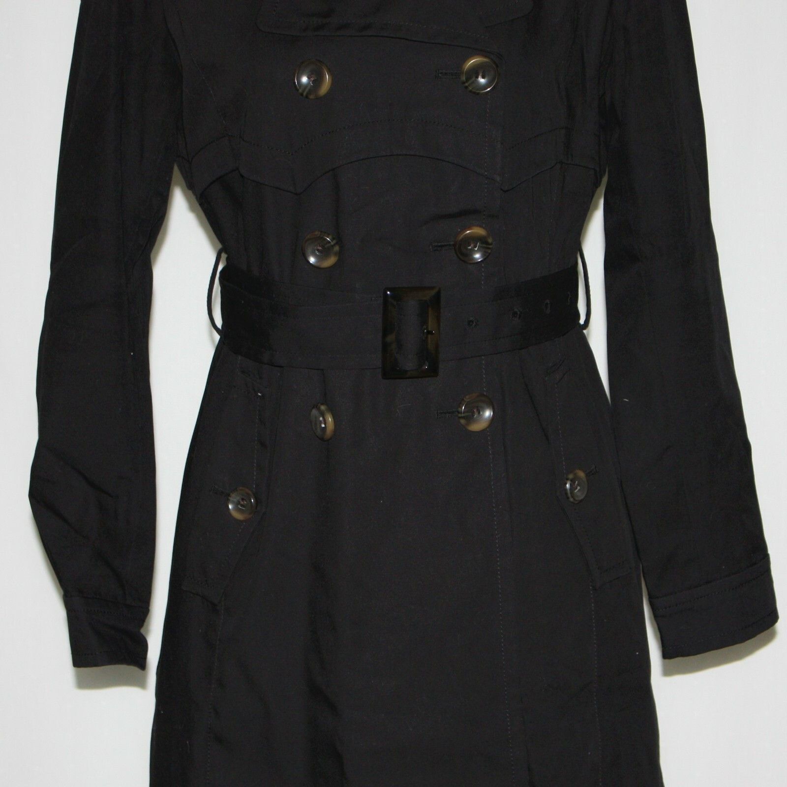 Kenneth Cole Women's Black Trench Coat Belted Jacket in size Medium Size M / US 6-8 / IT 42-44 - 9 Thumbnail