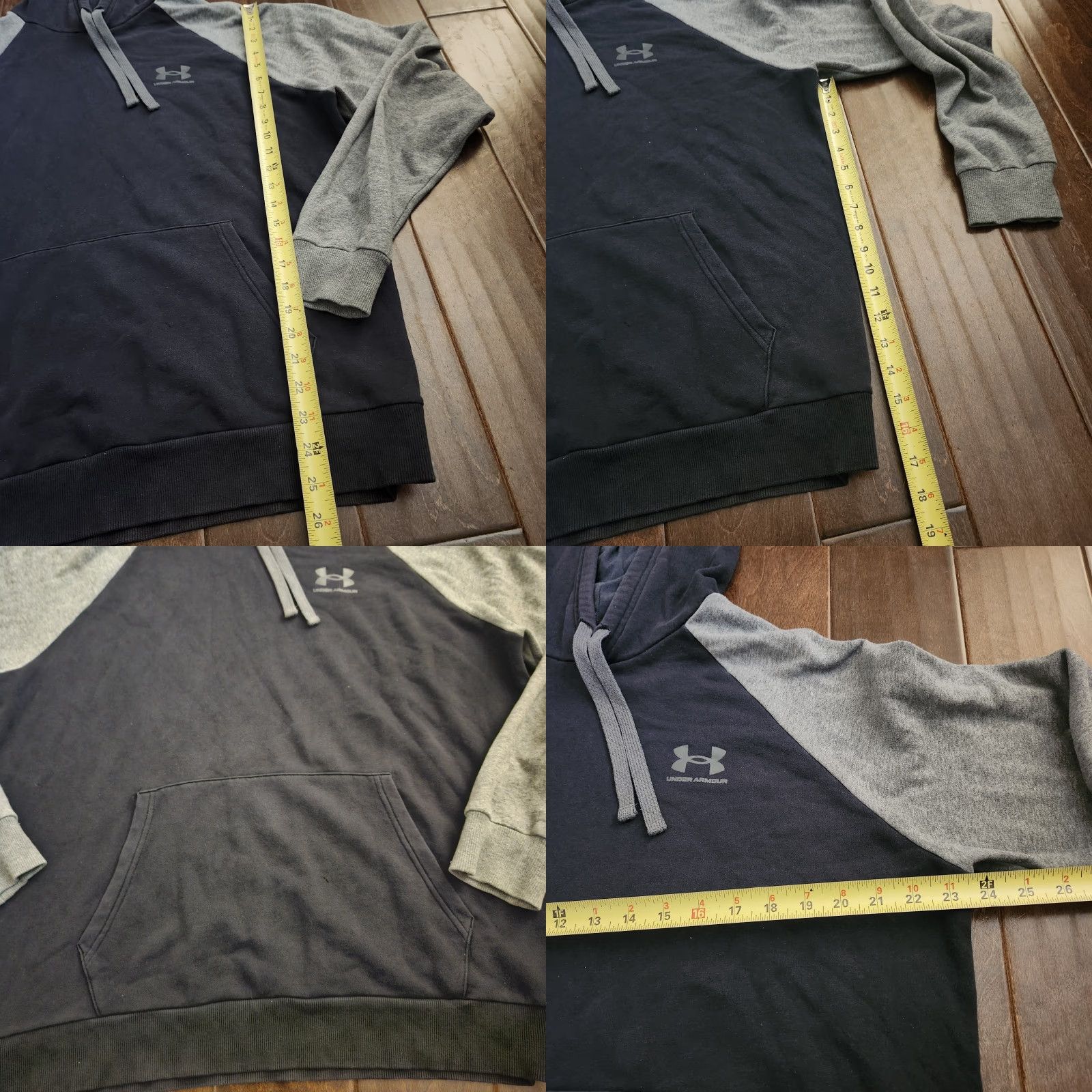 Under Armour VINTAGE: No Under Armour Hoodie Mens L Gray Blue Pullover Loose Fit Athletic Shirt? Size US L / EU 52-54 / 3 - 8 Thumbnail
