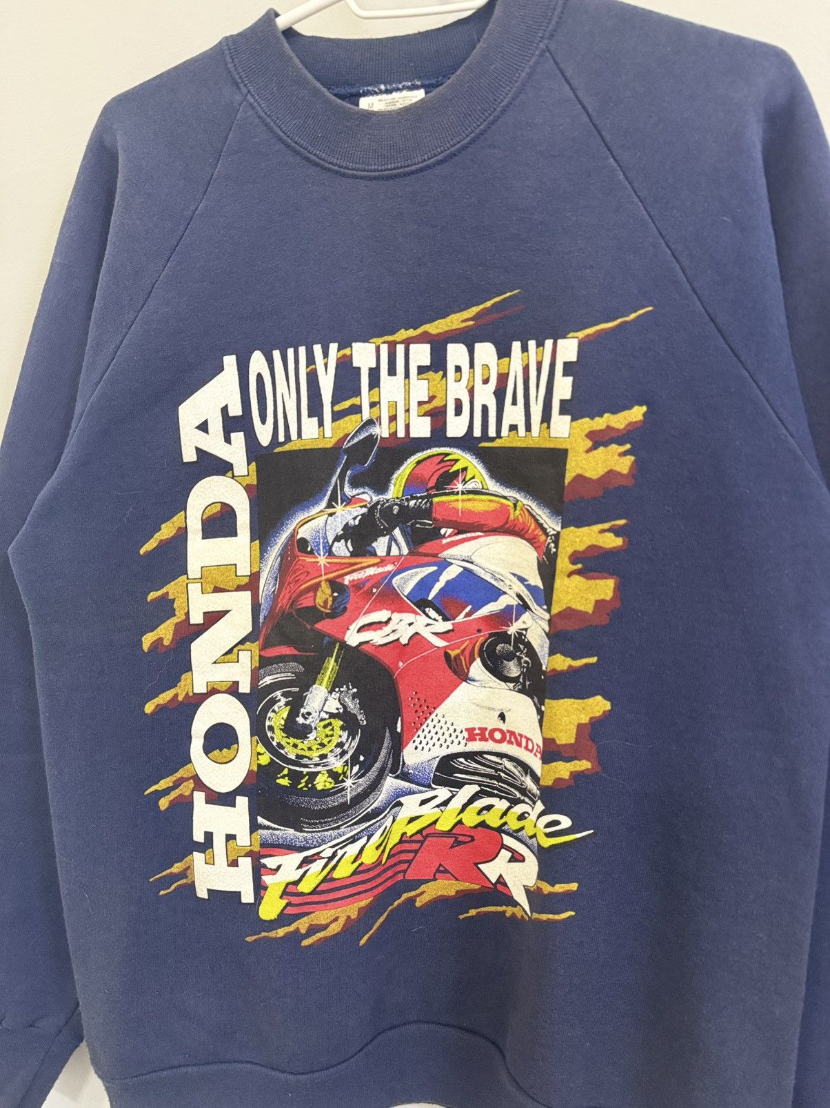 Vintage Vintage 90s HONDA Racing Moto Big Logo Sweatshirt Size US M / EU 48-50 / 2 - 3 Thumbnail