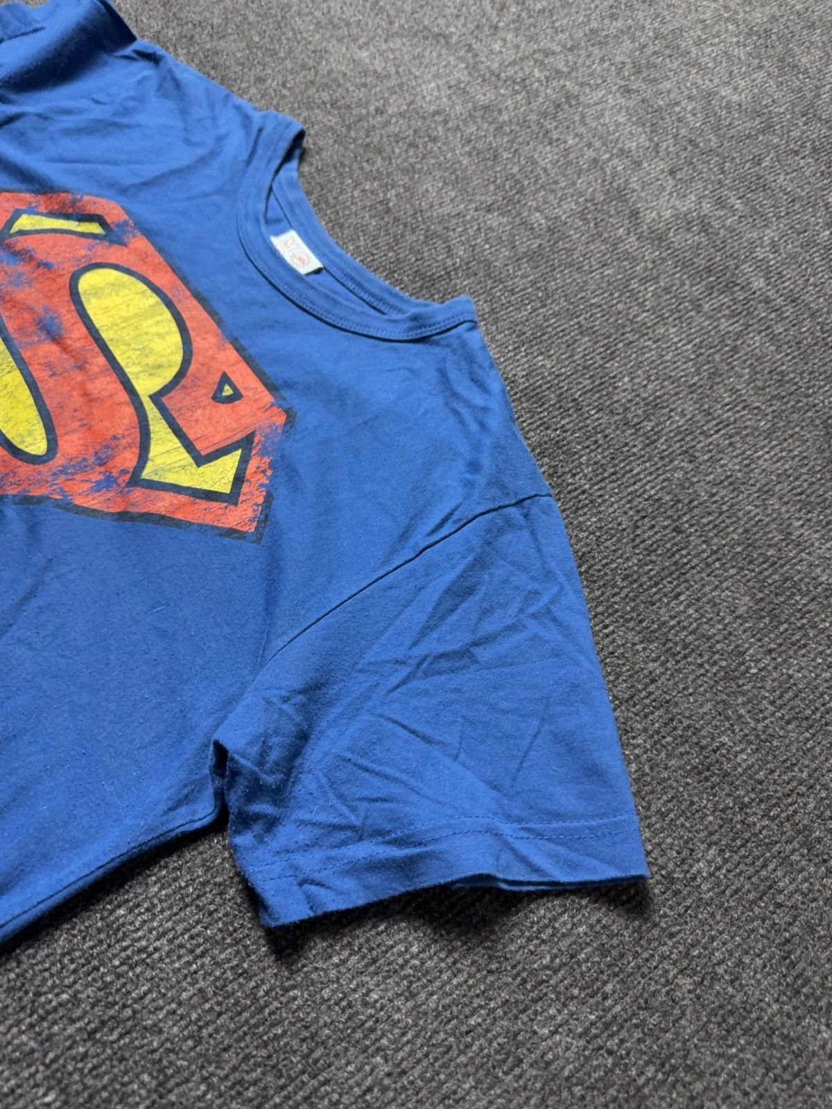 DC Comics Vintage 2009 DC Superman Distressed Graphic T-Shirt Blue Size US M / EU 48-50 / 2 - 7 Thumbnail