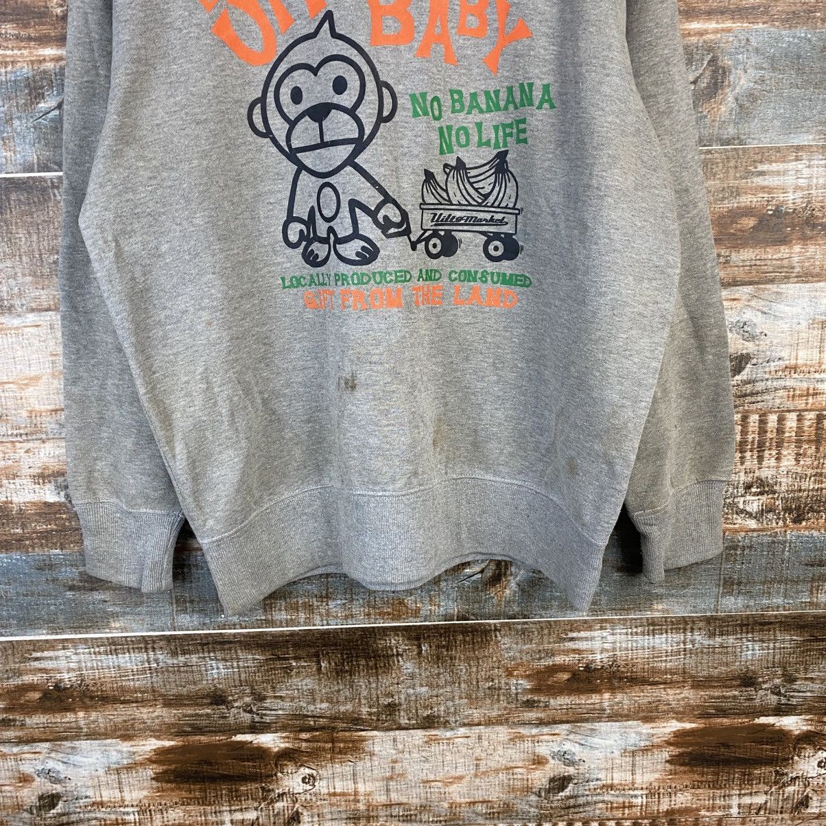 Japanese Brand DL Uittg Baby Gray Vintage thrashe Sweatshirt #C1200 Size US L / EU 52-54 / 3 - 6 Thumbnail