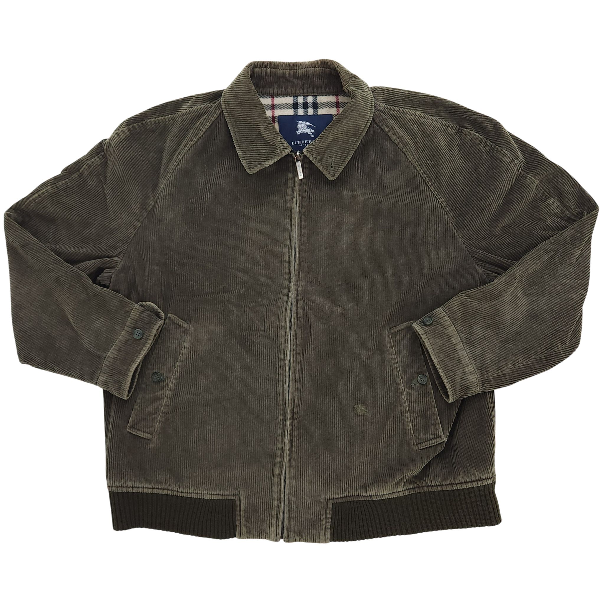 Burberry Burberry London Green Nova Check Corduroy Bomber Jacket XL Size US XL / EU 56 / 4 - 1 Thumbnail