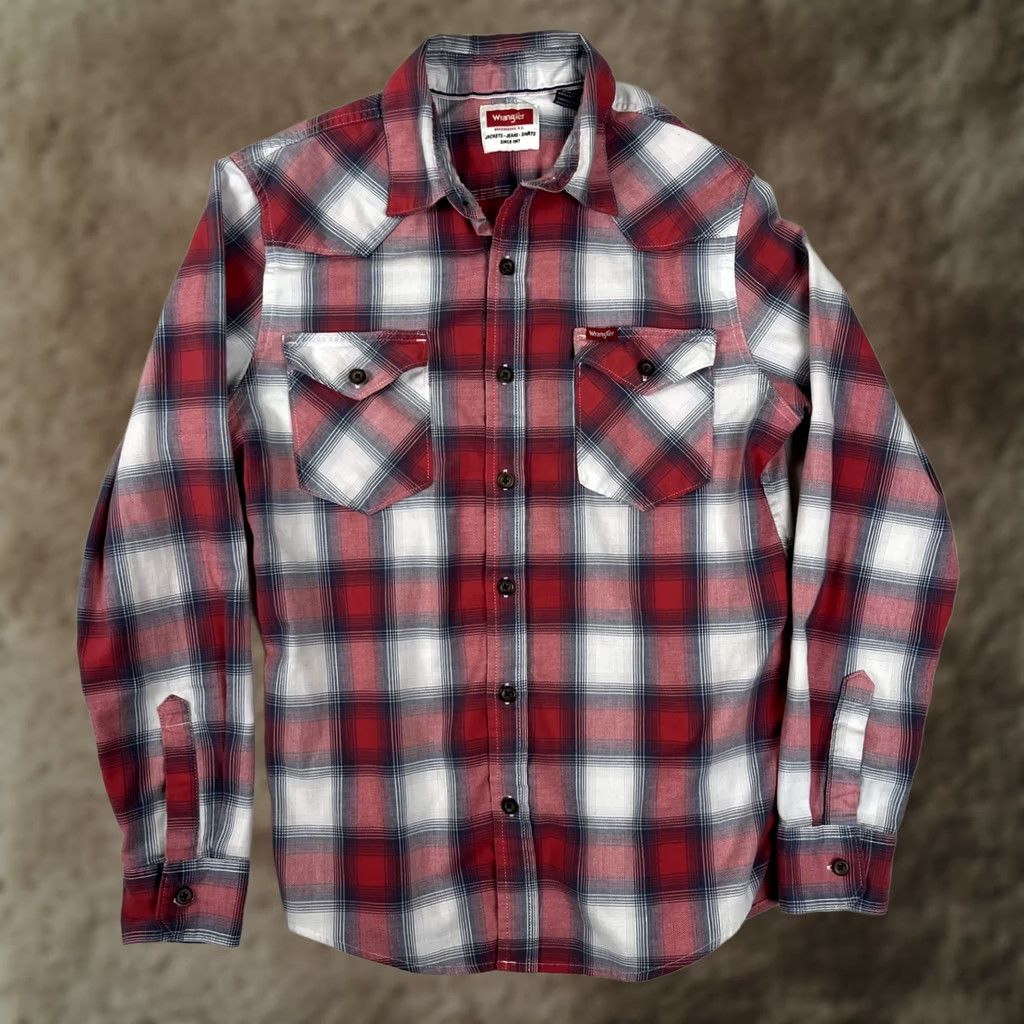Wrangler VINTAGE Wrangler Long Sleeve Button Up Shirt Size S Red Plaid Cowboy Western Shirt Mens Regular Buttons Pocket Cotton Wrangler Wrancher Western Theme Size US S / EU 44-46 / 1 - 1 Thumbnail