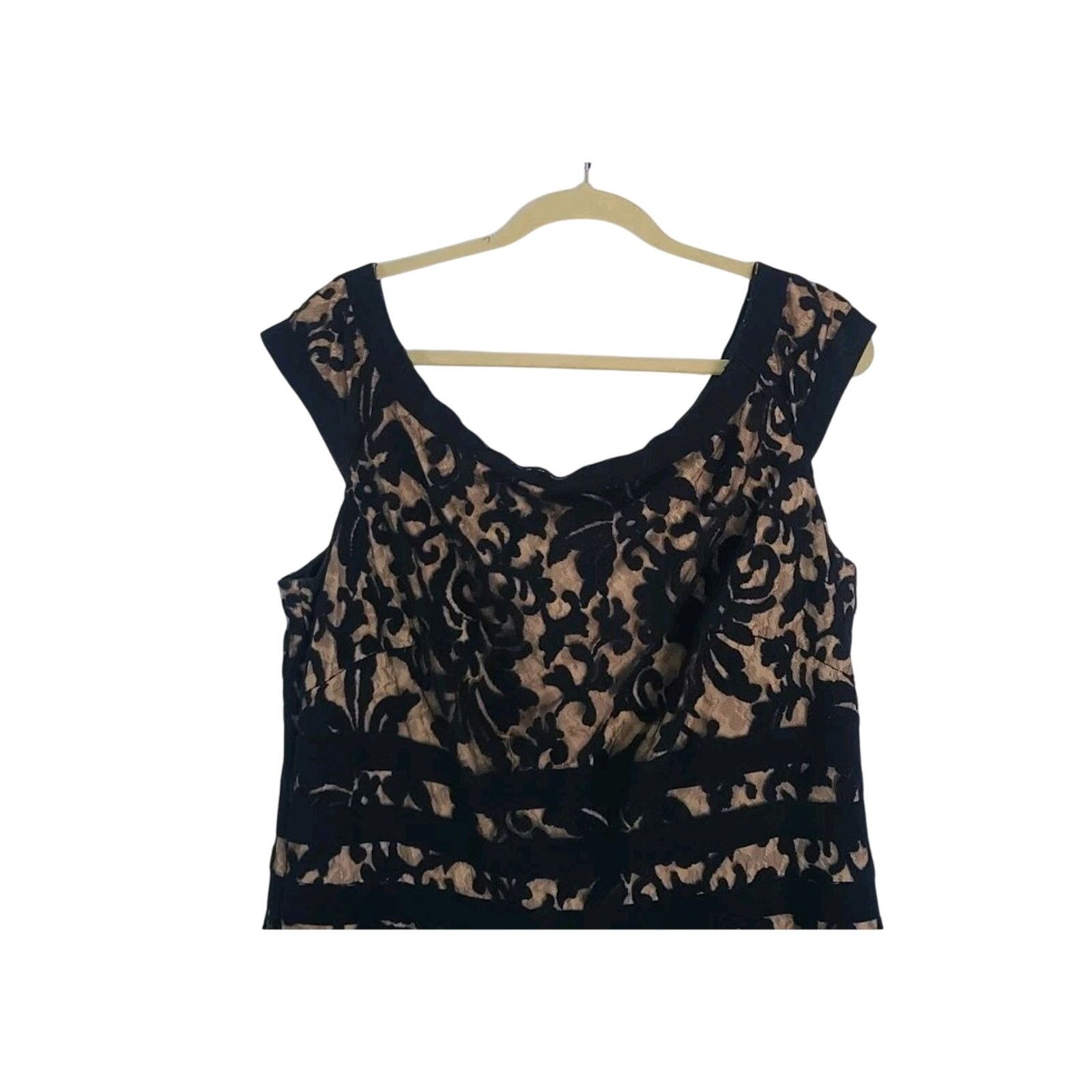 Tadashi Shoji Tadashi Shoji Womens Designer Black Lace Evening Gown US 16 Size XXL / US 16-18 / IT 52-54 - 5 Thumbnail