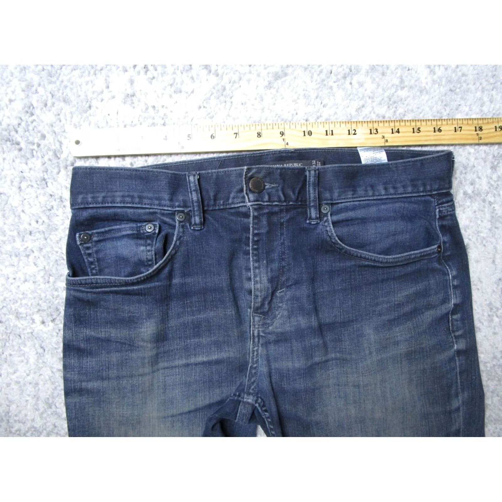 Banana Republic Jeans Men Slim Fit Blue Denim Pants Dark Wash