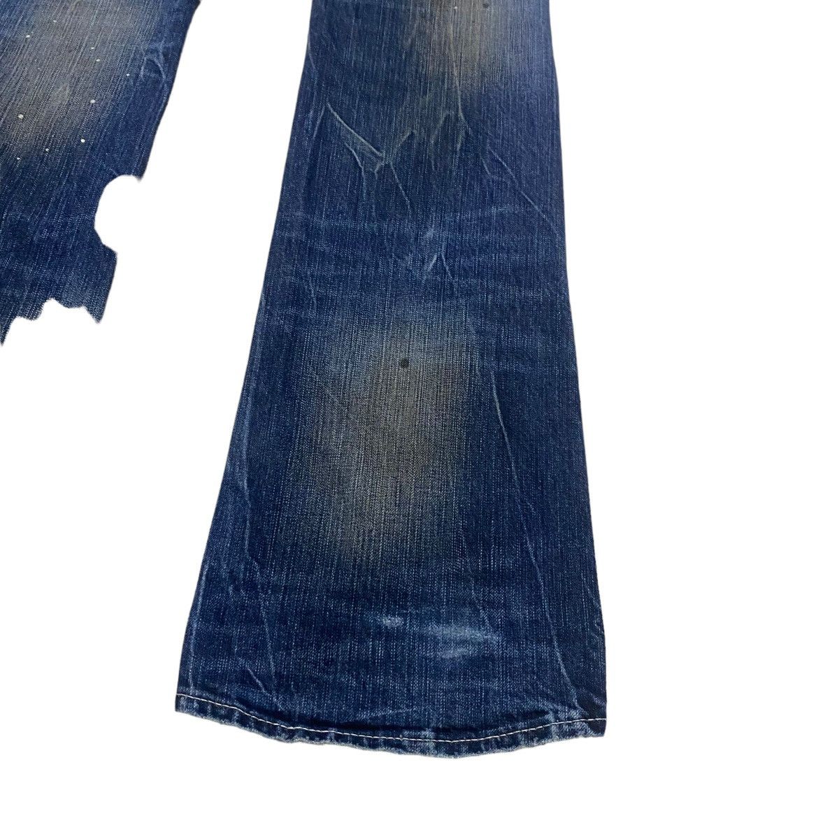 GOSTAR DE FUGA CavariA Denim Oiled Stained Flare Jeans Size US 32 / EU 48 - 16 Thumbnail