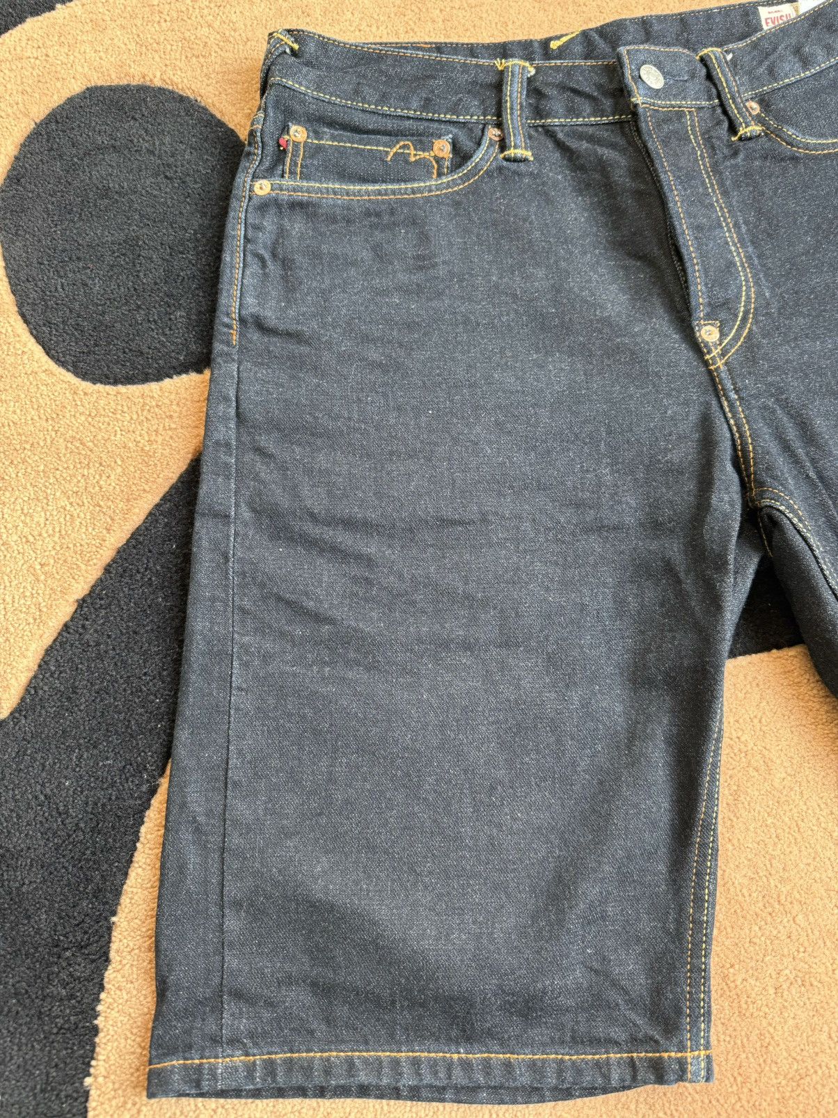 Evisu EVISU golden paint daicock denim shorts！size：32 Size US 32 / EU 48 - 7 Thumbnail