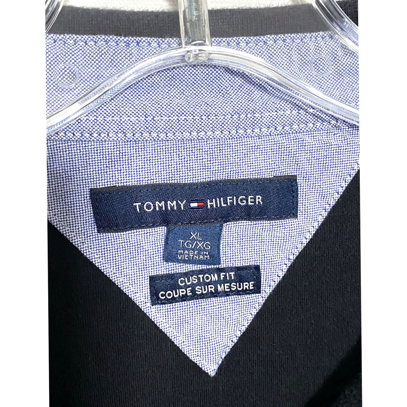 Tommy Hilfiger Tommy Hilfiger Custom Fit Pocket Sewn Logo Polo Shirt Mens XL Preppy Classic Y2K Polo Mens XL Black Size US XL / EU 56 / 4 - 5 Thumbnail