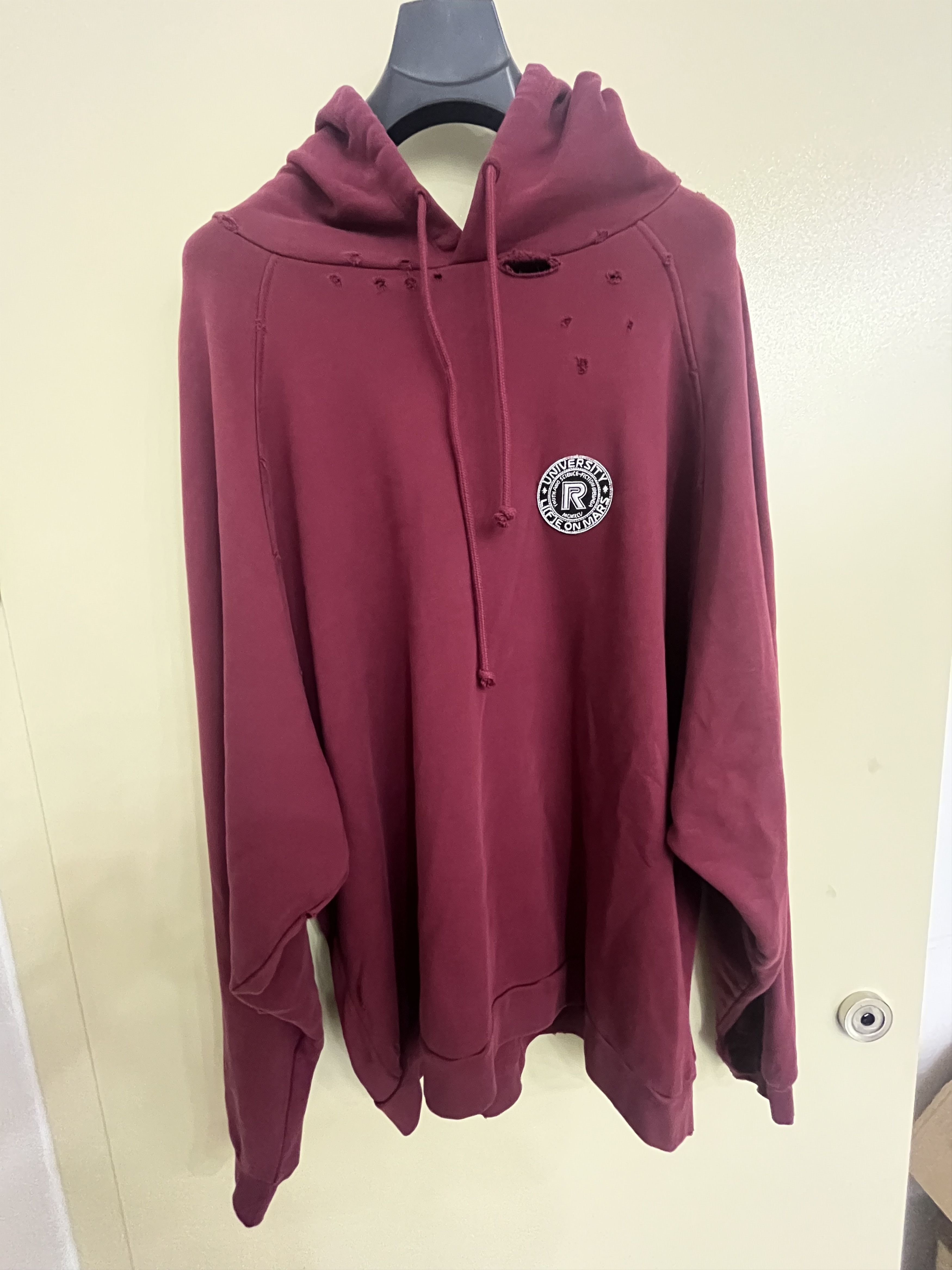 Raf Simons Raf Simons University of Antwerp Distressed Hoodie Size US S / EU 44-46 / 1 - 9 Thumbnail
