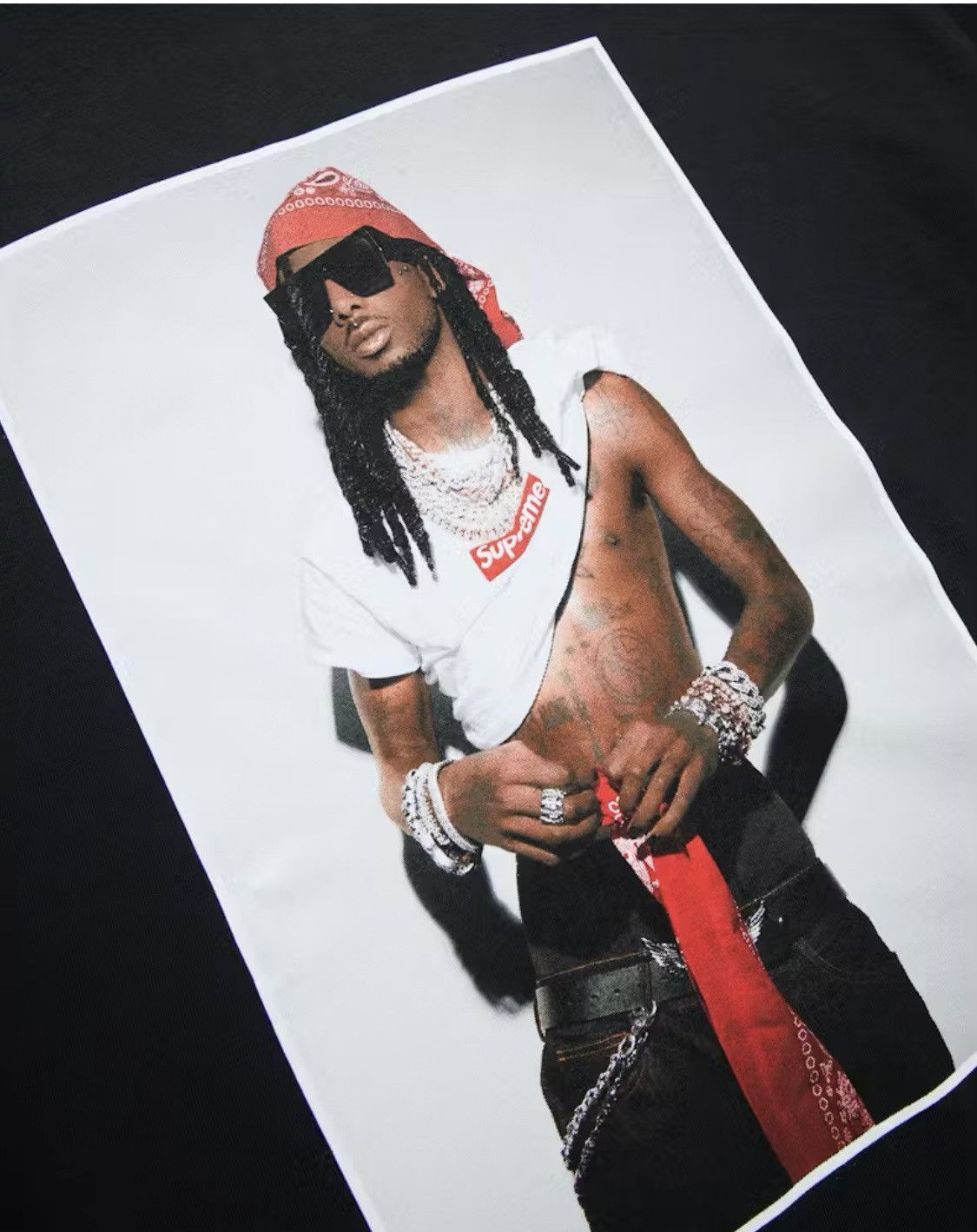 Supreme Supreme Playboi Carti photo tee (Black size XL) Size US XL / EU 56 / 4 - 2 Thumbnail