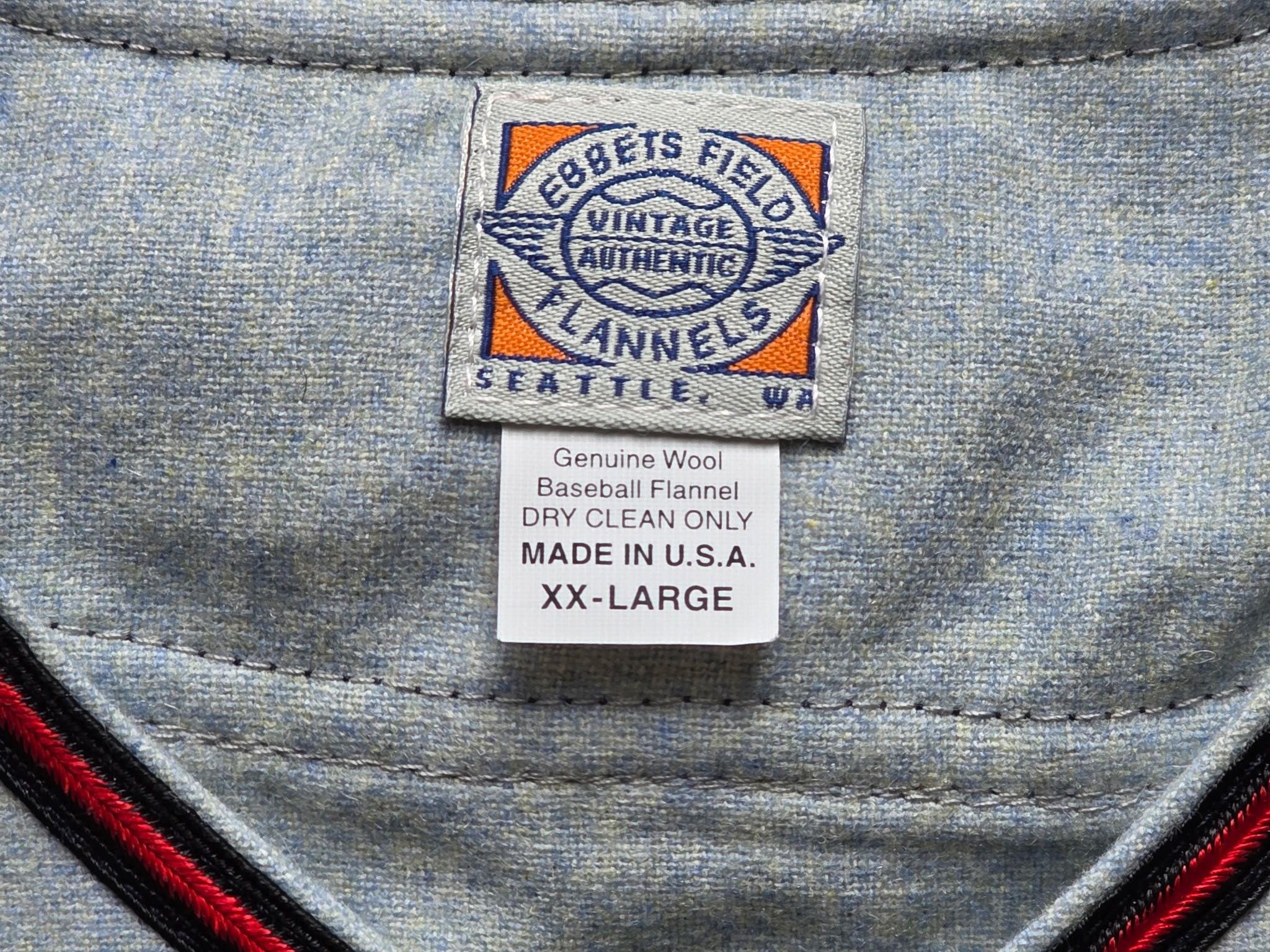 Ebbets Field Flannels Baltimore Elite Giants 1945 Authentic Wool Road Jersey- New Size US XXL / EU 58 / 5 - 4 Thumbnail