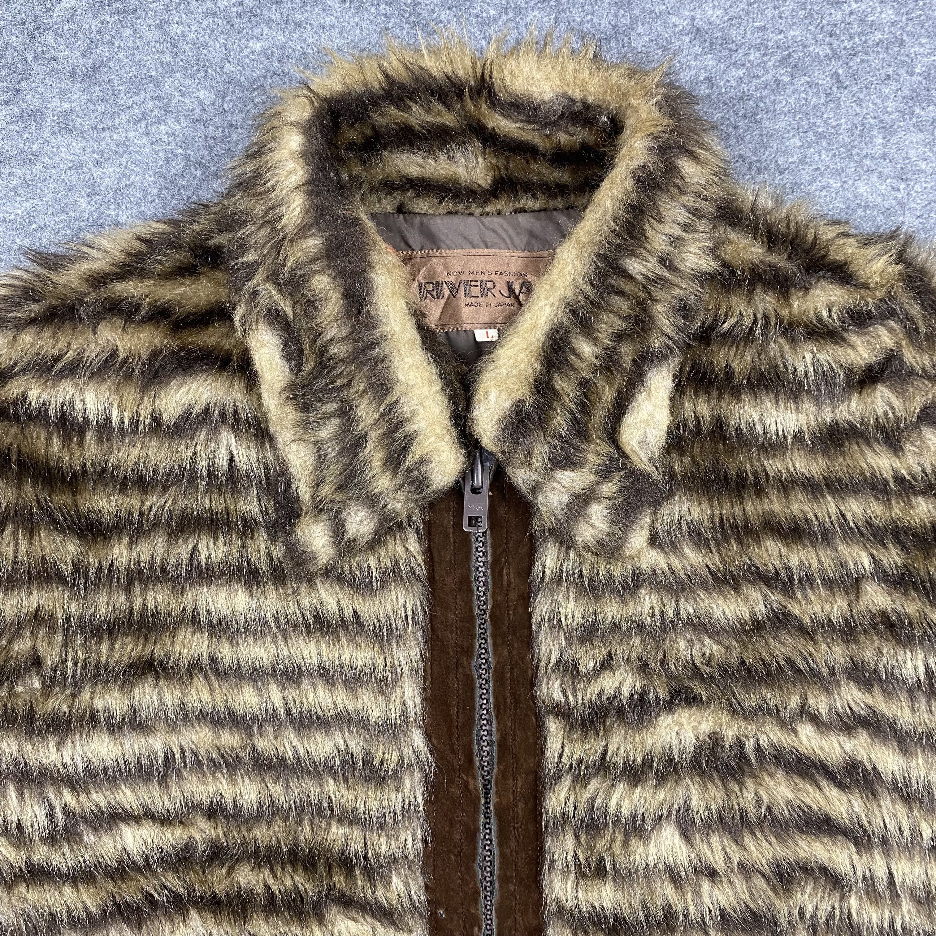 Issey Miyake Vintage 90s RIVER JAC Faux Fur Tiger Striped Jacket-J530 Size US M / EU 48-50 / 2 - 6 Thumbnail