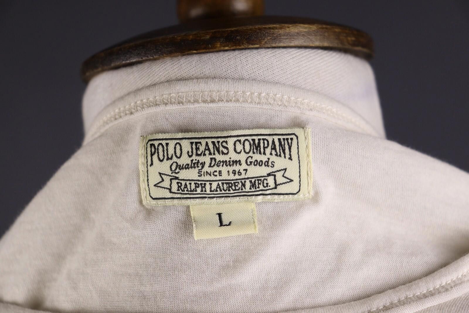 Designer Polo Jeans Company Ralph Lauren Ivory Top Shirt Size L Size L / US 10 / IT 46 - 9 Thumbnail