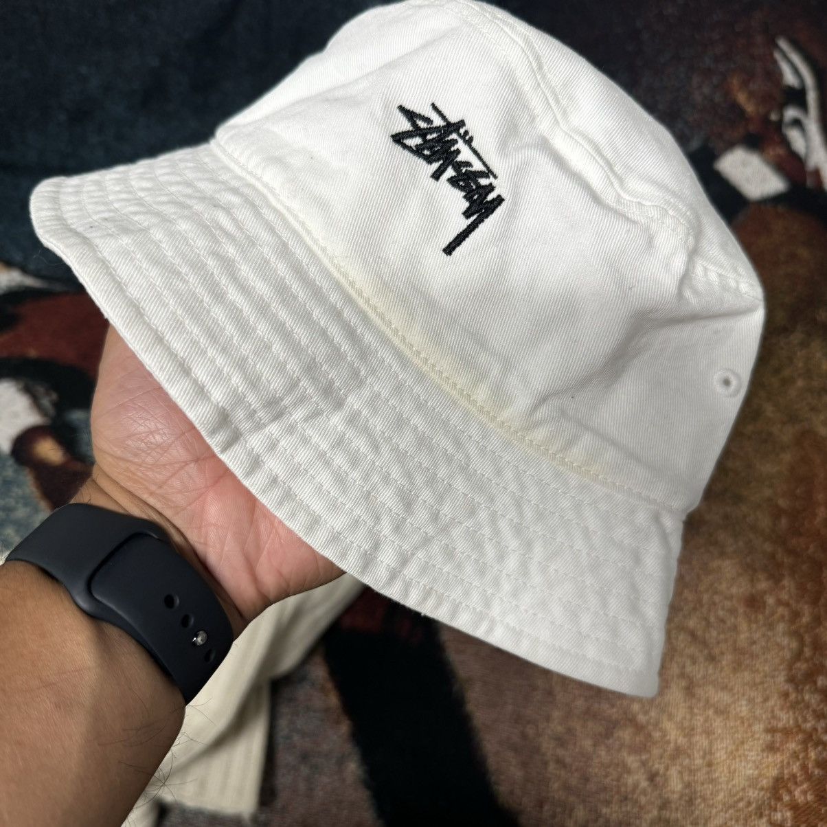Stussy STUSSY BUCKET HAT WHITE Size ONE SIZE - 3 Thumbnail