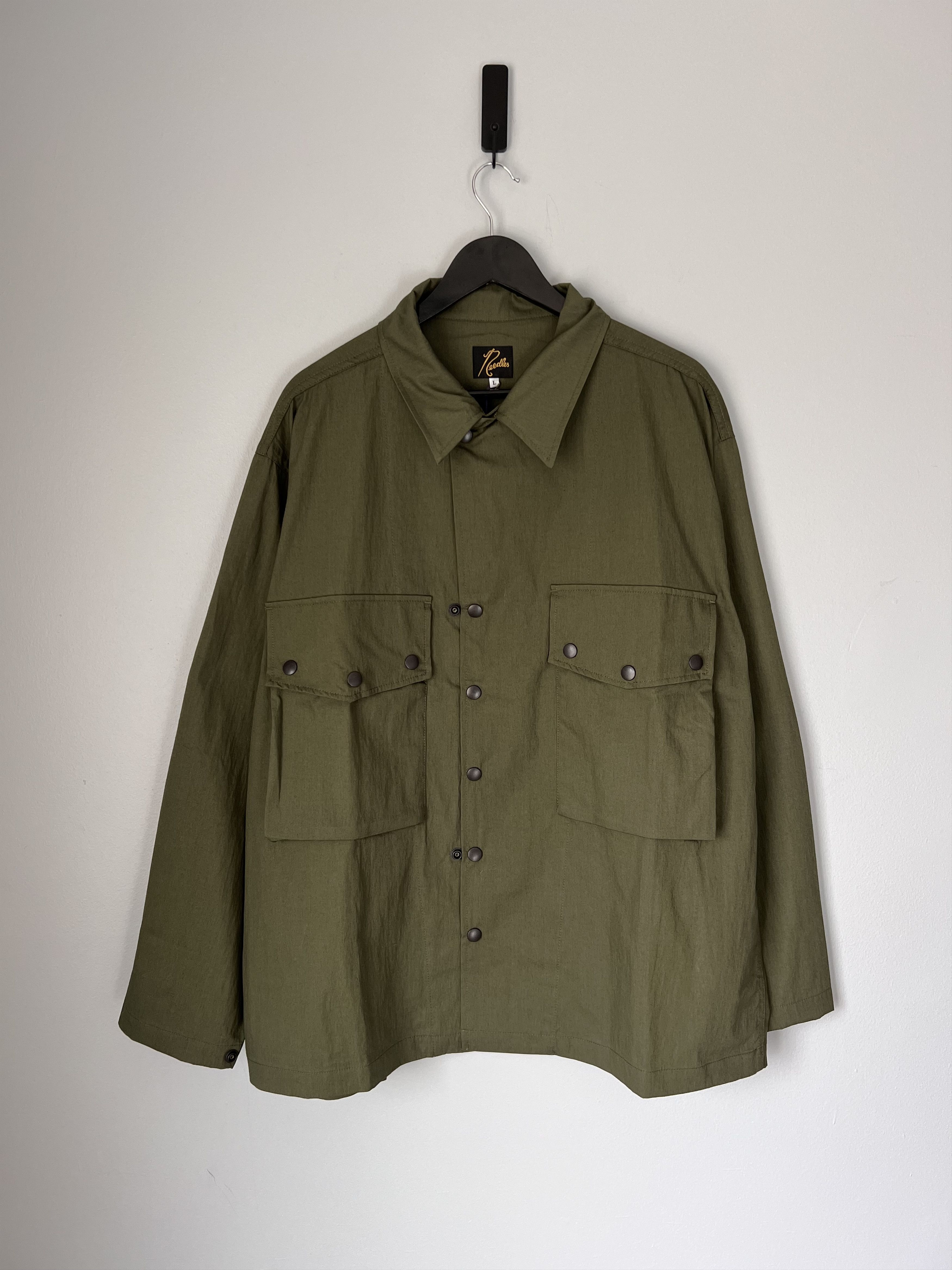 Pre-owned Needles Oxford Cloth Field Jacket In Olive In Green