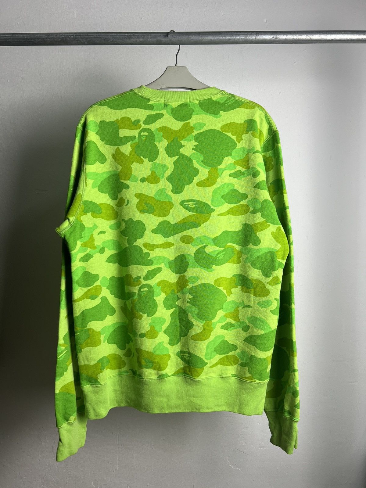 Bape SS15 Bape Camouflage Neon Green Crewneck Size US L / EU 52-54 / 3 - 3 Thumbnail