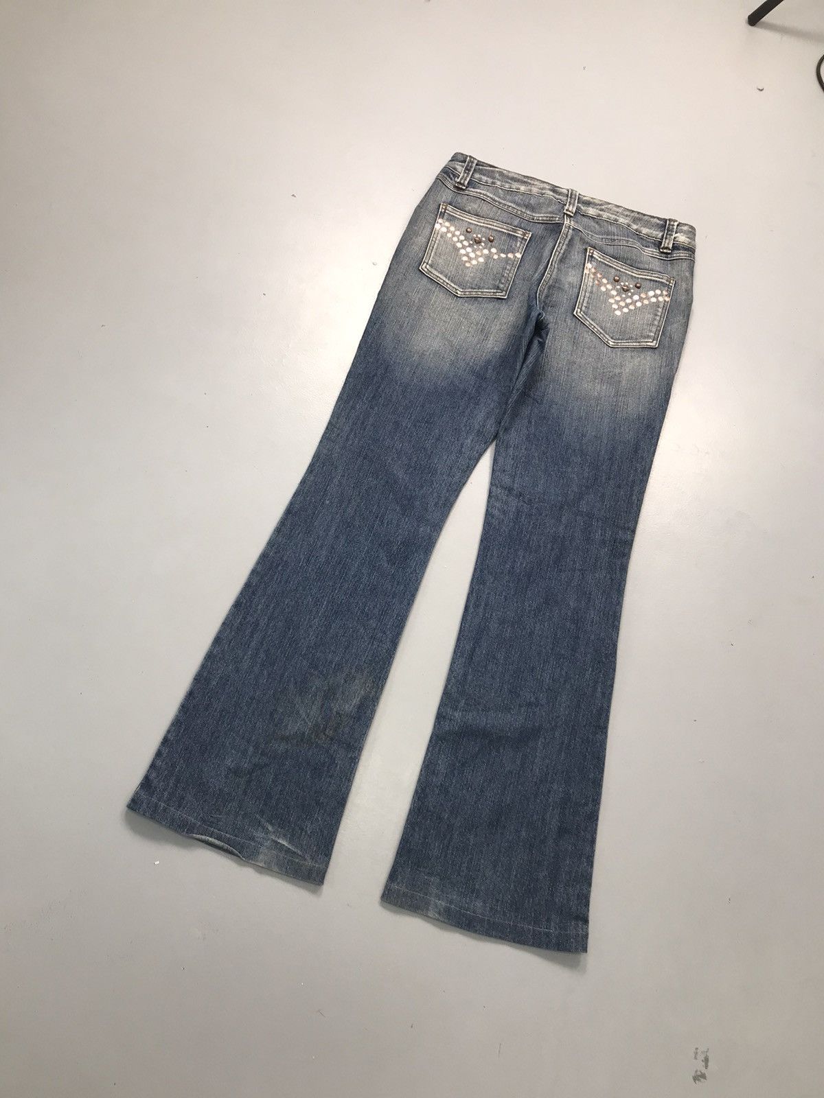 JNCO Vintage Y2K stone embroidered bootcut denim Size 32" / US 10 / IT 46 - 8 Thumbnail