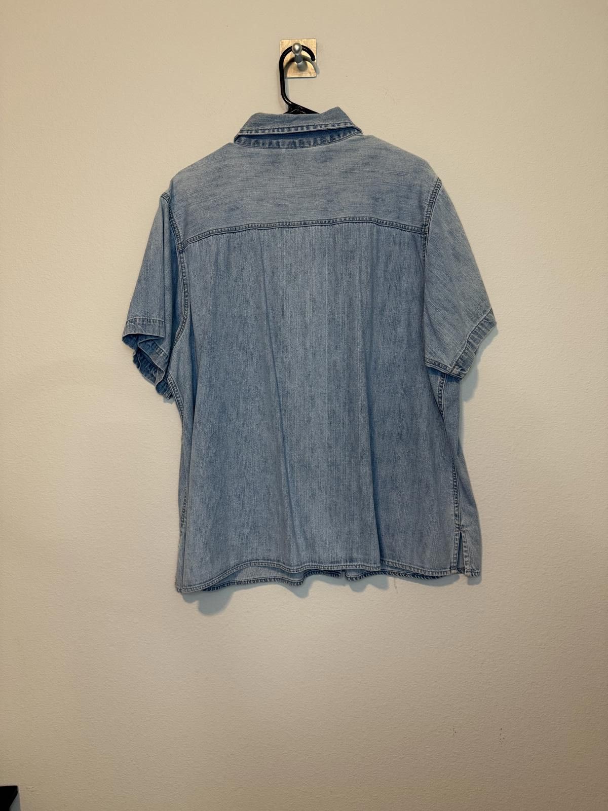 Designer Vintag Denim Jean Button Up Shirt Size 3XL / US 20-22 - 4 Thumbnail