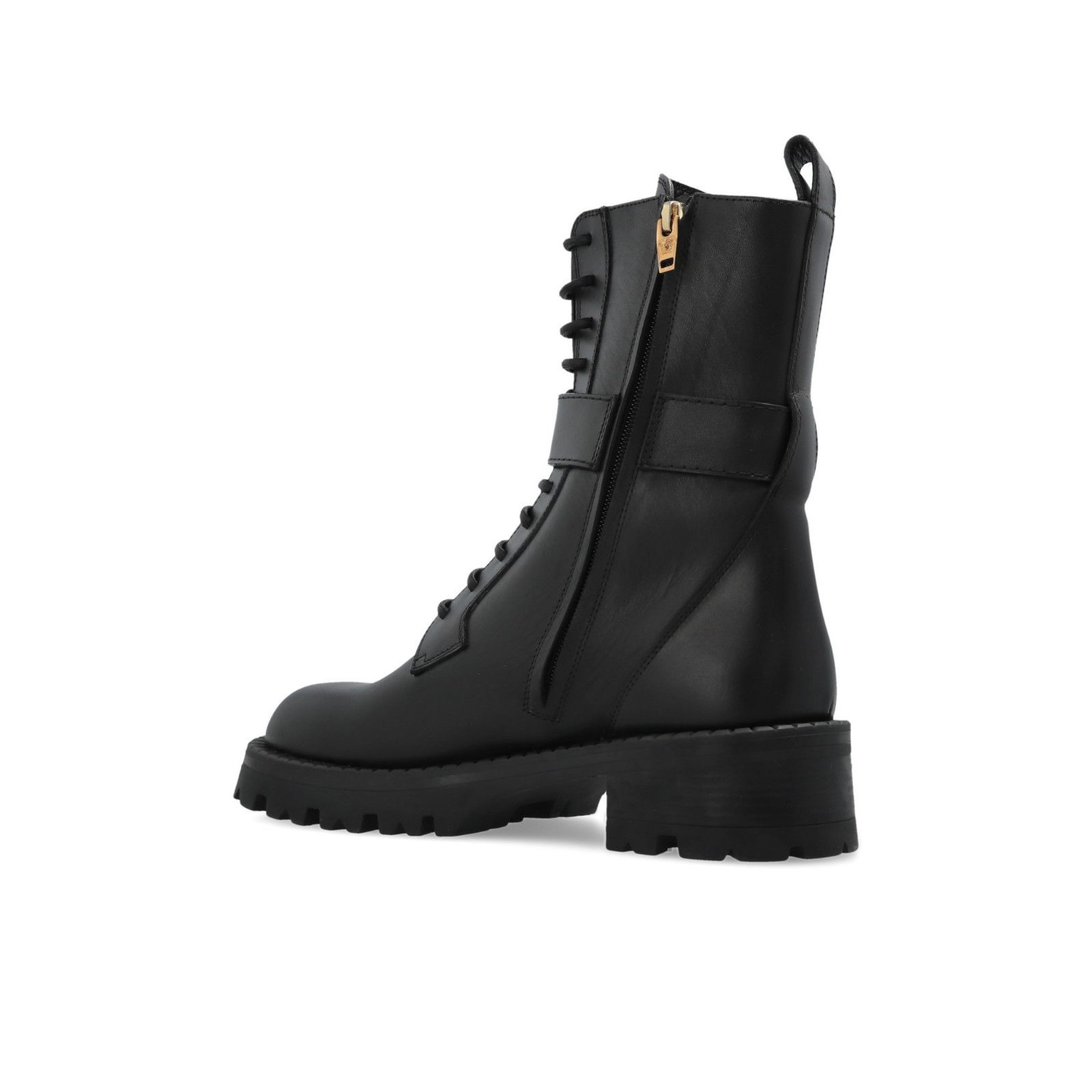 VERSACE Black Leather Ankle Boots New And Authentic (Women's
