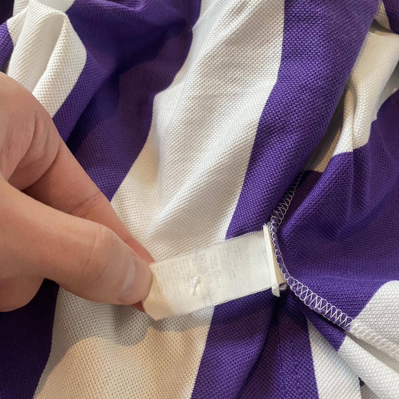 Paul & Shark Purple and white striped rugby shirt #rugby Vintage Size US XL / EU 56 / 4 - 4 Thumbnail