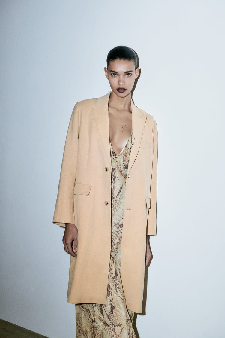Designer × Zara Zara 100% hemp coat jacket Size S / US 4 / IT 40 - 2 Thumbnail