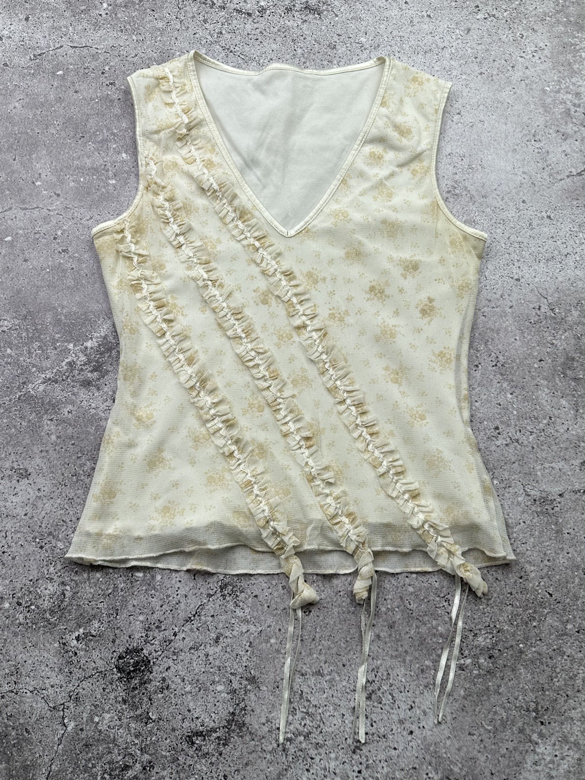 image of Avant Garde x Vintage Amazing Bondage Tank Top in Beige, Women's (Size XS)