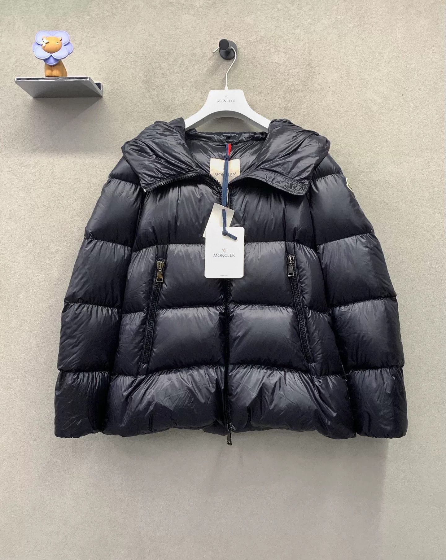 Moncler Moncler Shiny Black Hooded Down Jacket Size US M / EU 48-50 / 2 - 1 Thumbnail