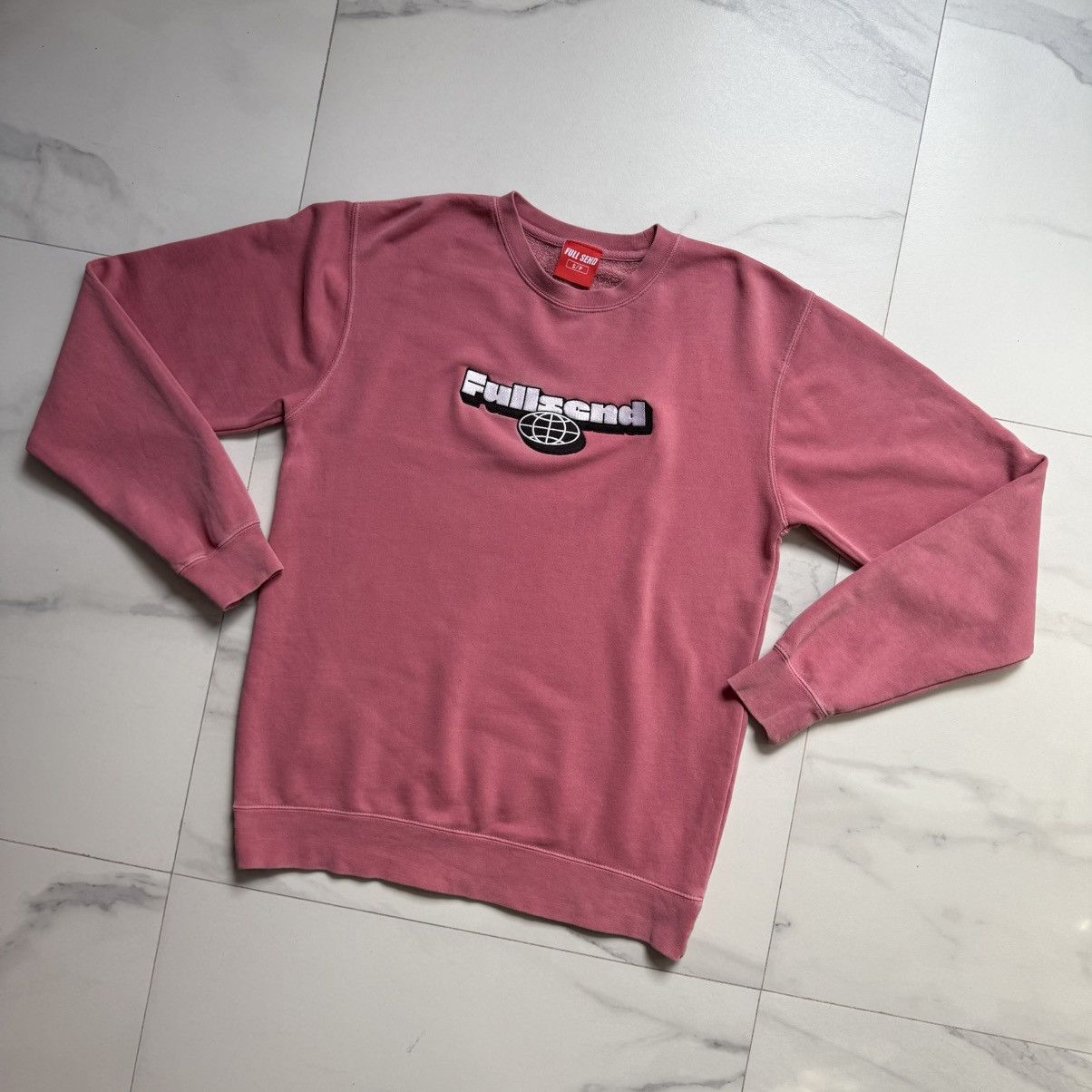 Full Send Full Send By Nelk Boys Globe Crewneck Pink Size US S / EU 44-46 / 1 - 3 Thumbnail