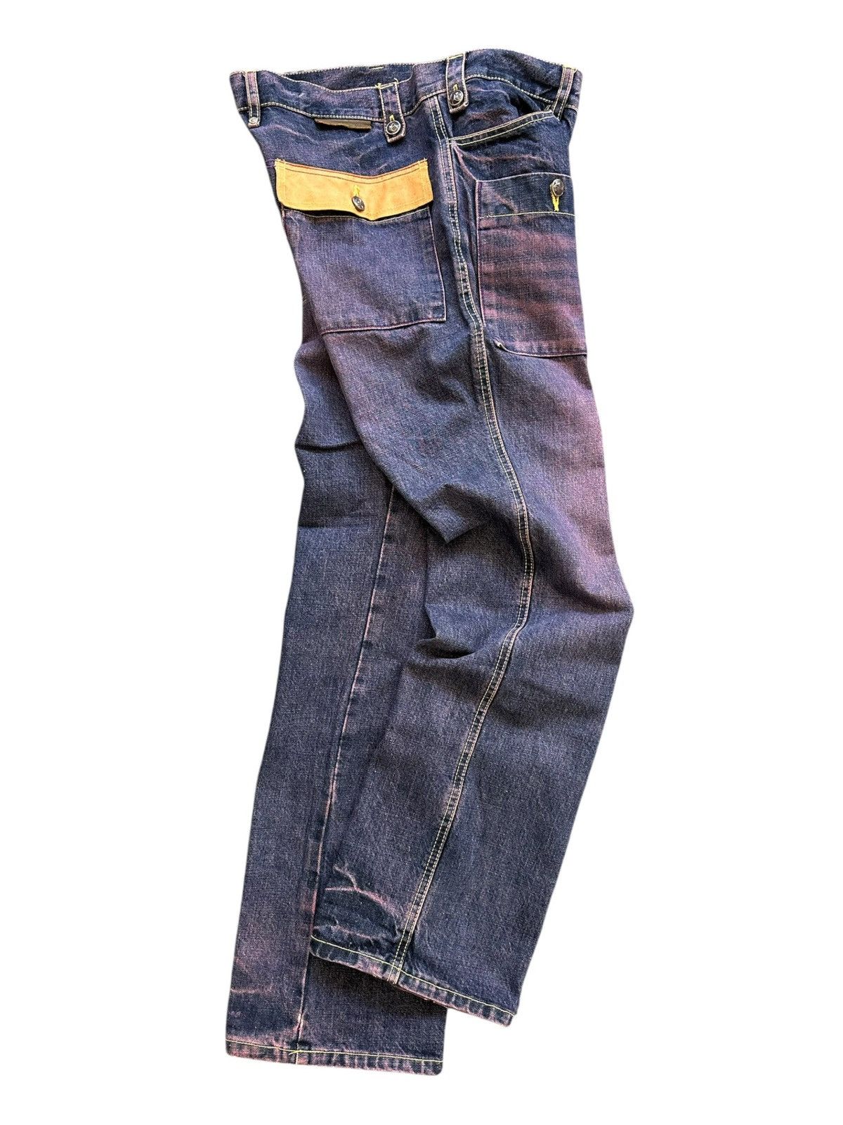 Designer × Japanese Brand Y2k KELEN Japan purple dyed denim Size US 36 / EU 52 - 3 Thumbnail