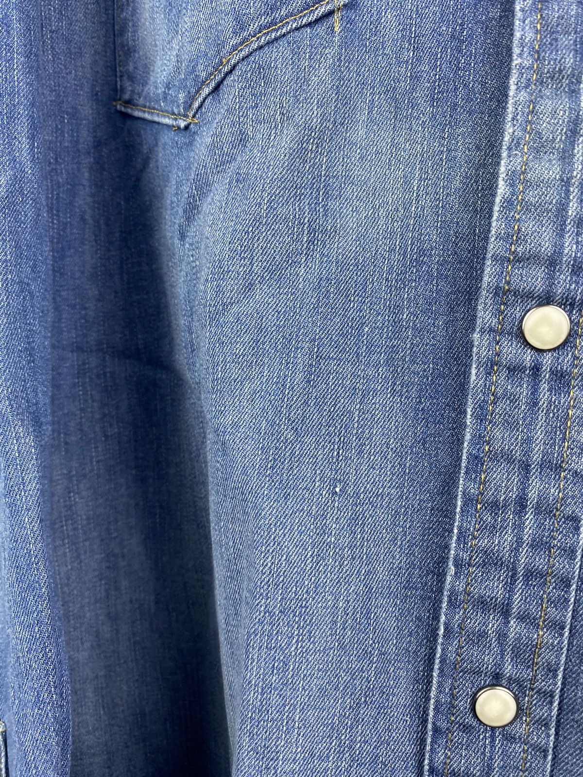 Denim & Supply Ralph Lauren × Designer × Vintage Denim Supply Ralph Lauren Blue Button Up Denim Pocket Shirt Size US XL / EU 56 / 4 - 5 Thumbnail