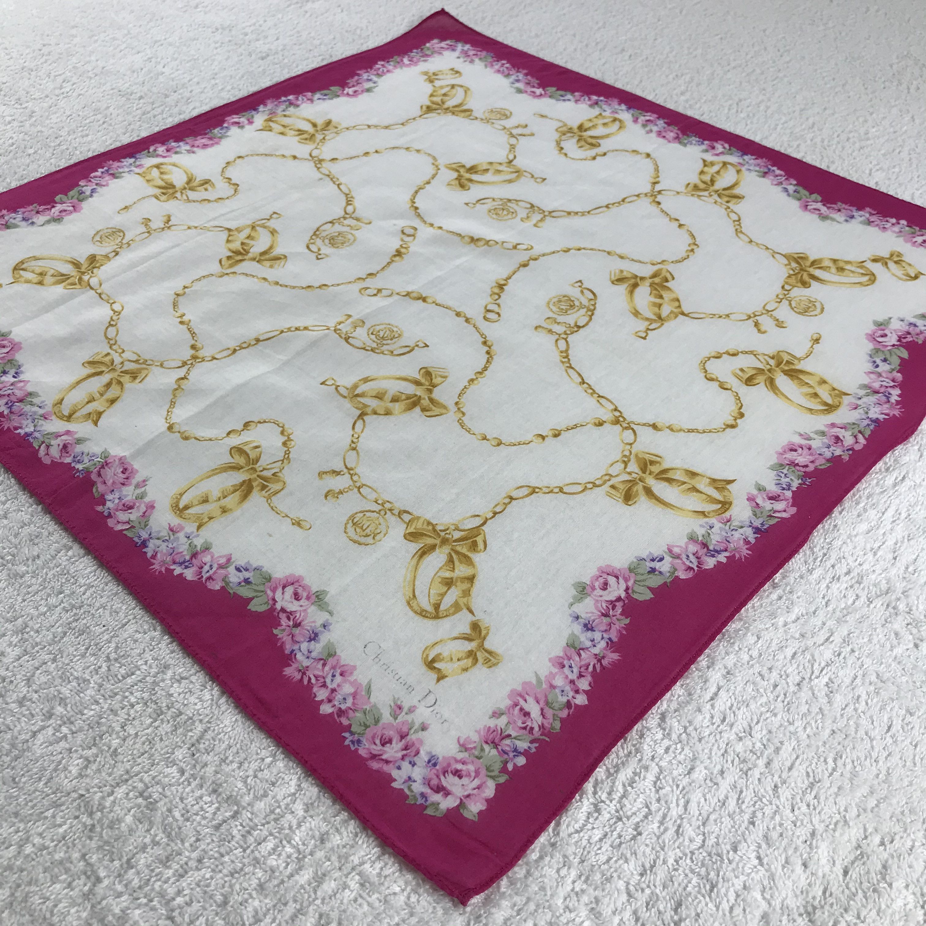 Christian Dior Monsieur × Vintage Christian Dior Bandana / Handkerchief / Neckerchief - S351 Size ONE SIZE - 2 Thumbnail