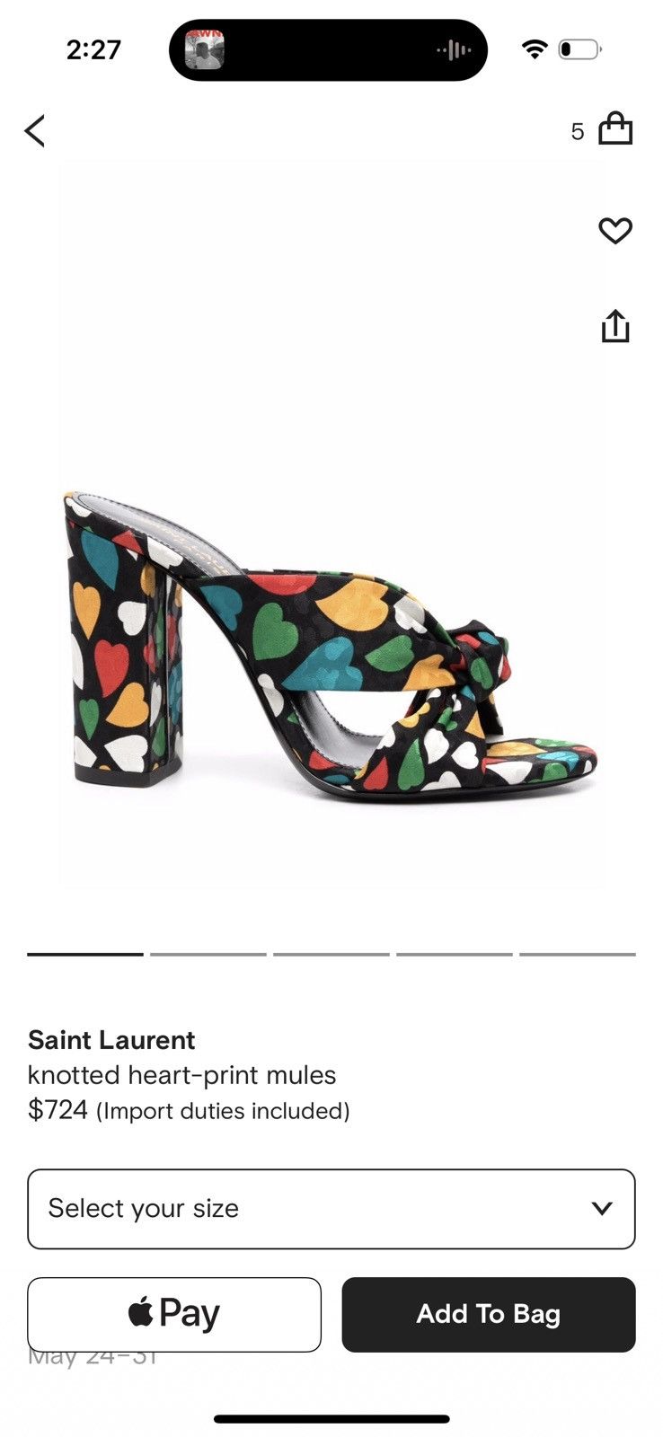 image of Saint Laurent Paris YSL Bianca Knotted Heel Shoesed Sandals, Women's (Size 7)