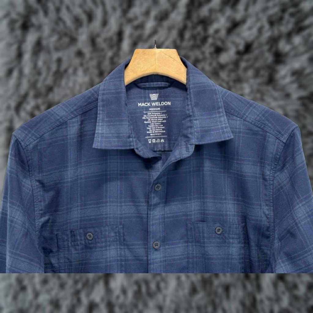 Vintage Mack Weldon Shirt Mens M Button-Up Flannel Blue Plaid Wool Blend Pocket Casual Wool Blend Pocket Casual Size US M / EU 48-50 / 2 - 1 Thumbnail