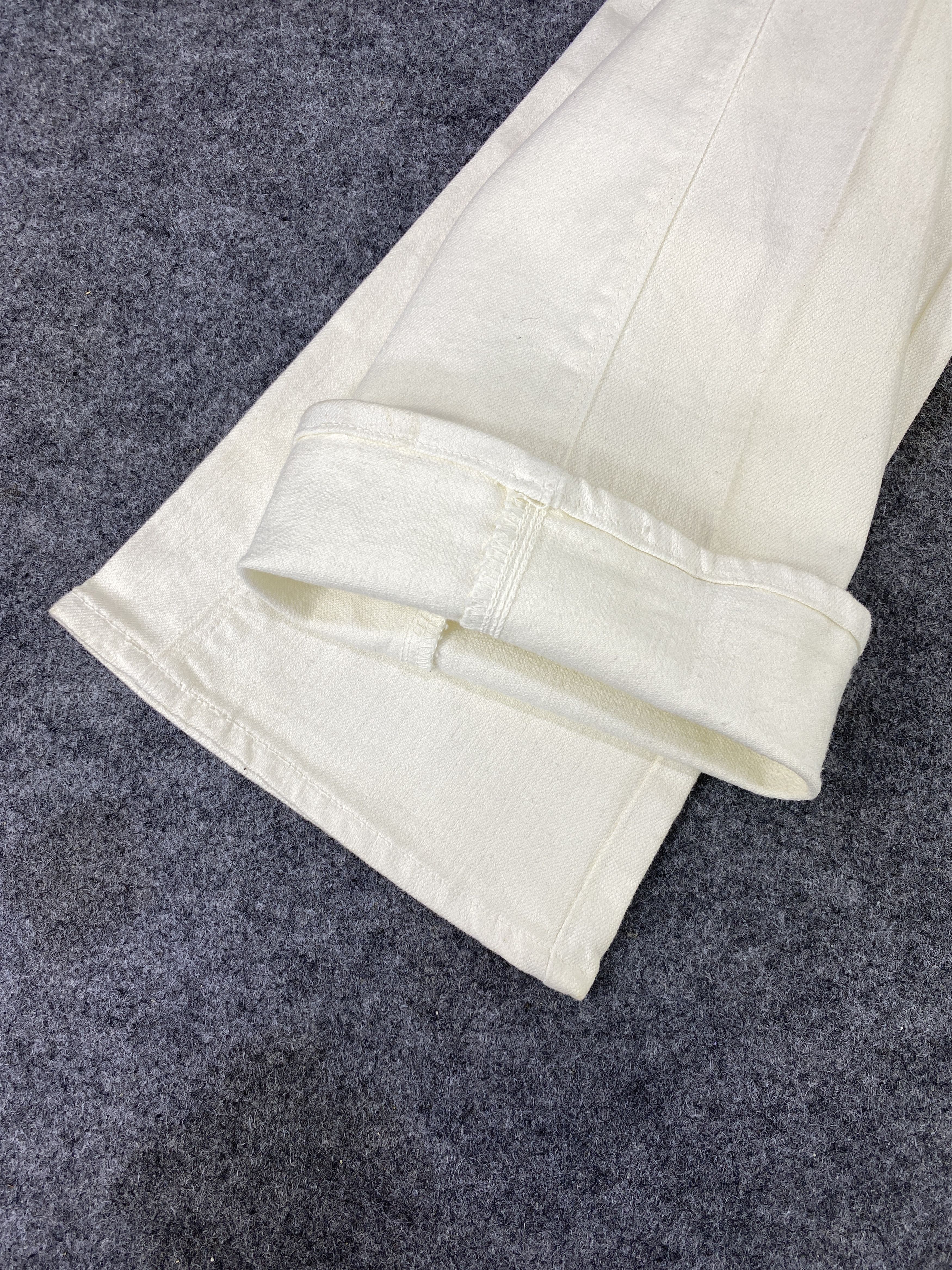 Japanese Brand Brappers Lasting Comfort White Flare Jeans-J1059 Size 27" / US 4 / IT 40 - 11 Thumbnail
