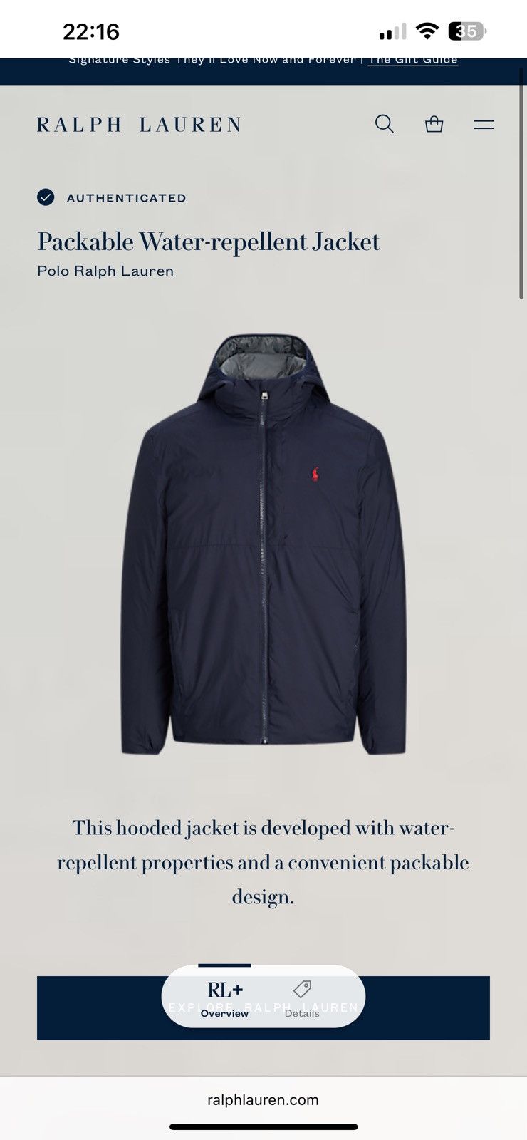 Polo Ralph Lauren NWT Polo Ralph Lauren Packable Water Repellent Puffer Jacket Size US S / EU 44-46 / 1 - 2 Thumbnail