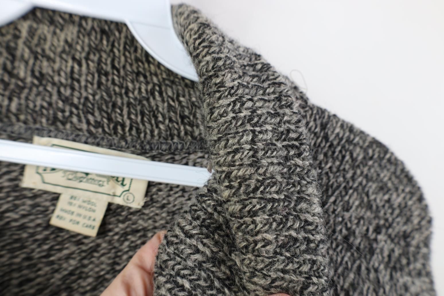 American Eagle Outfitters Vintage 90s American Eagle Blend Knit Shawl Sweater Gray USA Size US L / EU 52-54 / 3 - 5 Thumbnail