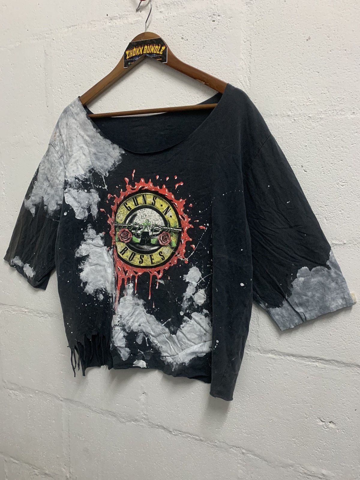 Band Tees × Japanese Brand Guns N Roses Women Crop T-shirt Size L / US 10 / IT 46 - 2 Thumbnail