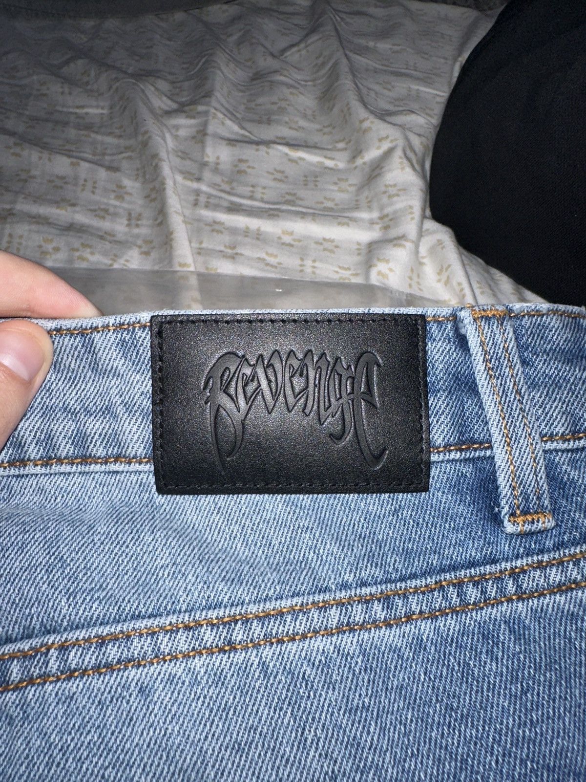 Revenge Revenge Thorn Denim Shorts Size US 34 / EU 50 - 8 Thumbnail