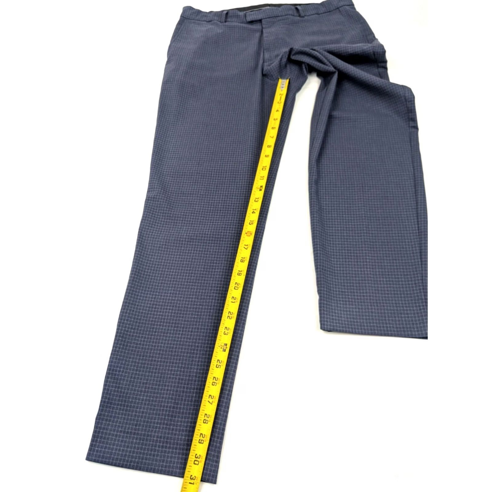 Banana Republic Banana Republic Slim Gingham Check Pants Men 36x31 Slim Fit Tapered Casual Dress Pants Blue Cord Check Pattern Men’s 30s? Size US 36 / EU 52 - 3 Thumbnail