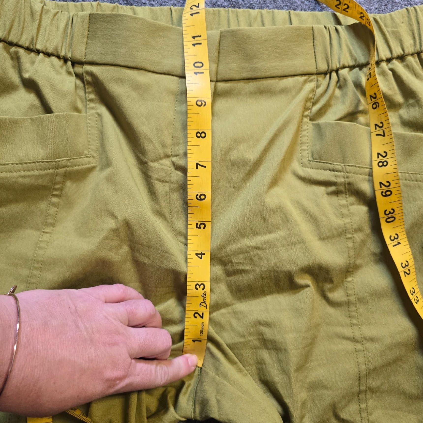 Vintage Elliott Lauren Pants Womens 12 Green Pockets Zip Straight Leg Nylon Career Dress Pants Mens? Size 34" / US 12 / IT 48 - 7 Thumbnail