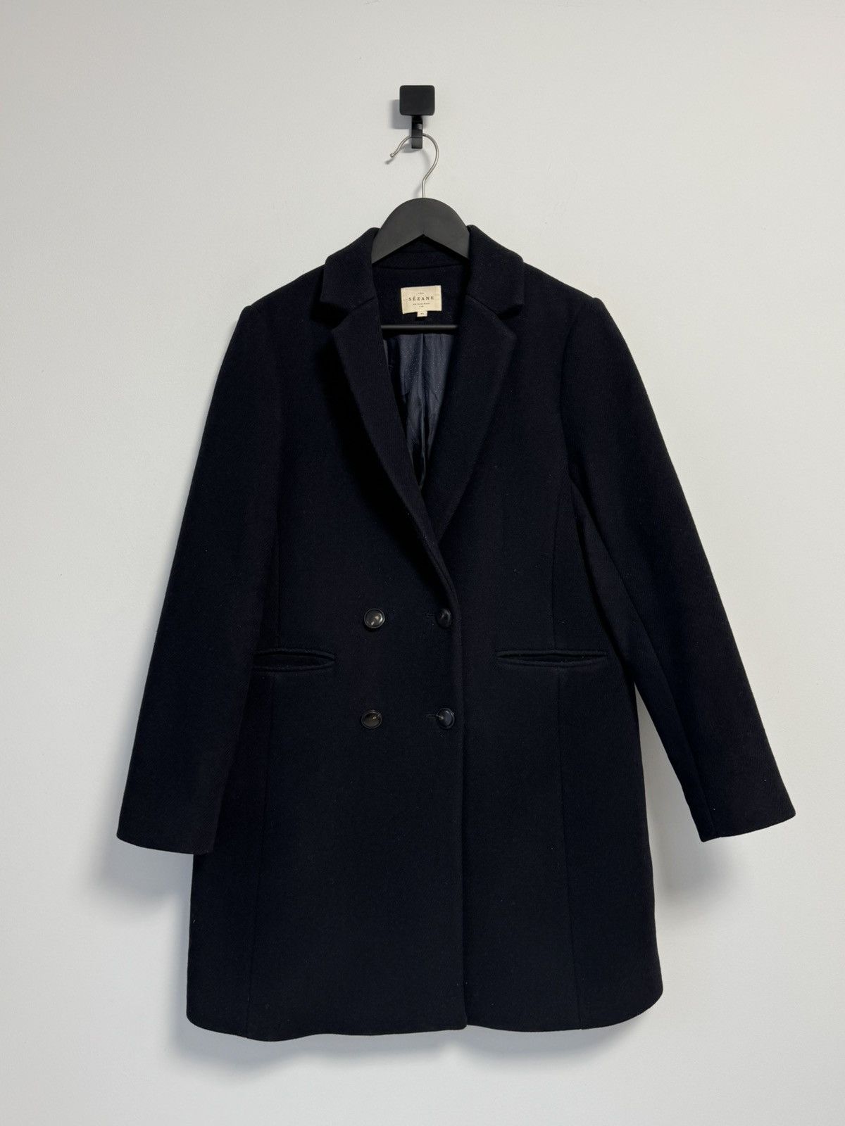 Sezane NWOT Sezane MANTEAU JOHNSON coat wool Dark Blue Size 40 Size S / US 4 / IT 40 - 1 Thumbnail